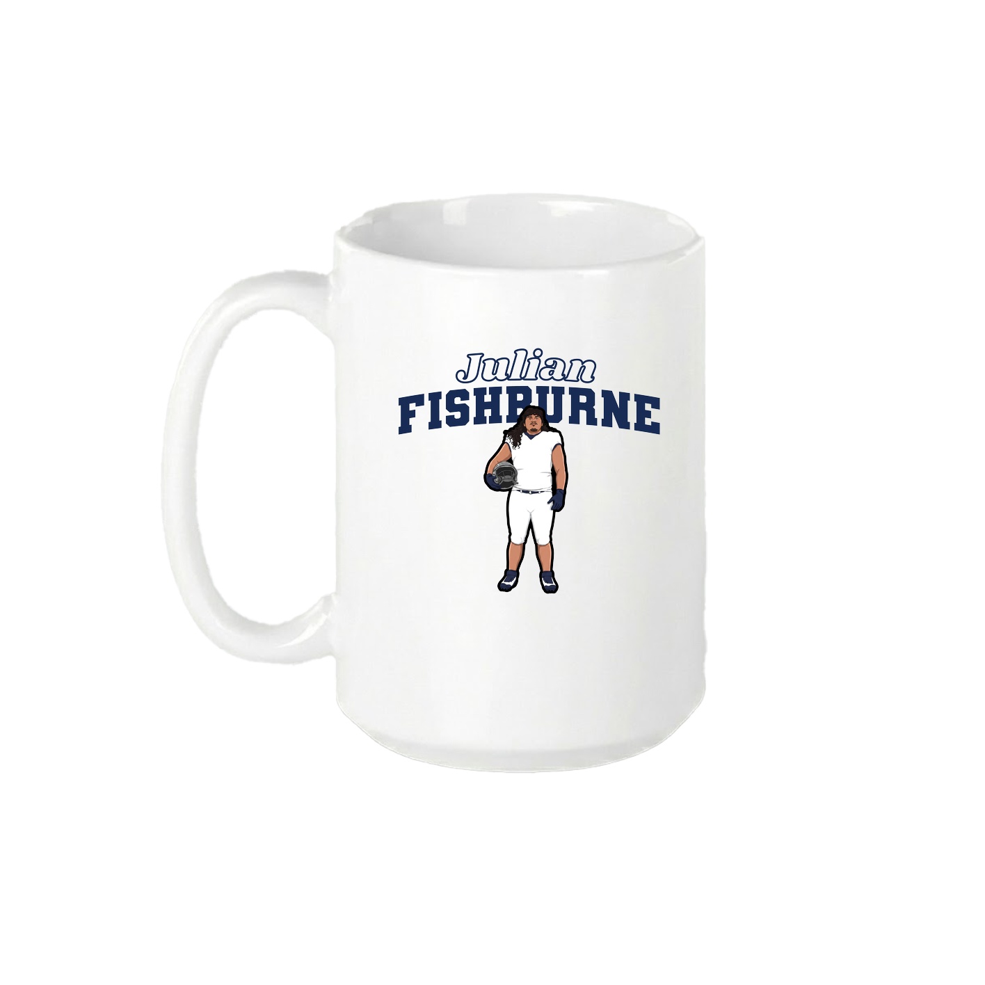 15oz Coffee Mug — Name Arch in White