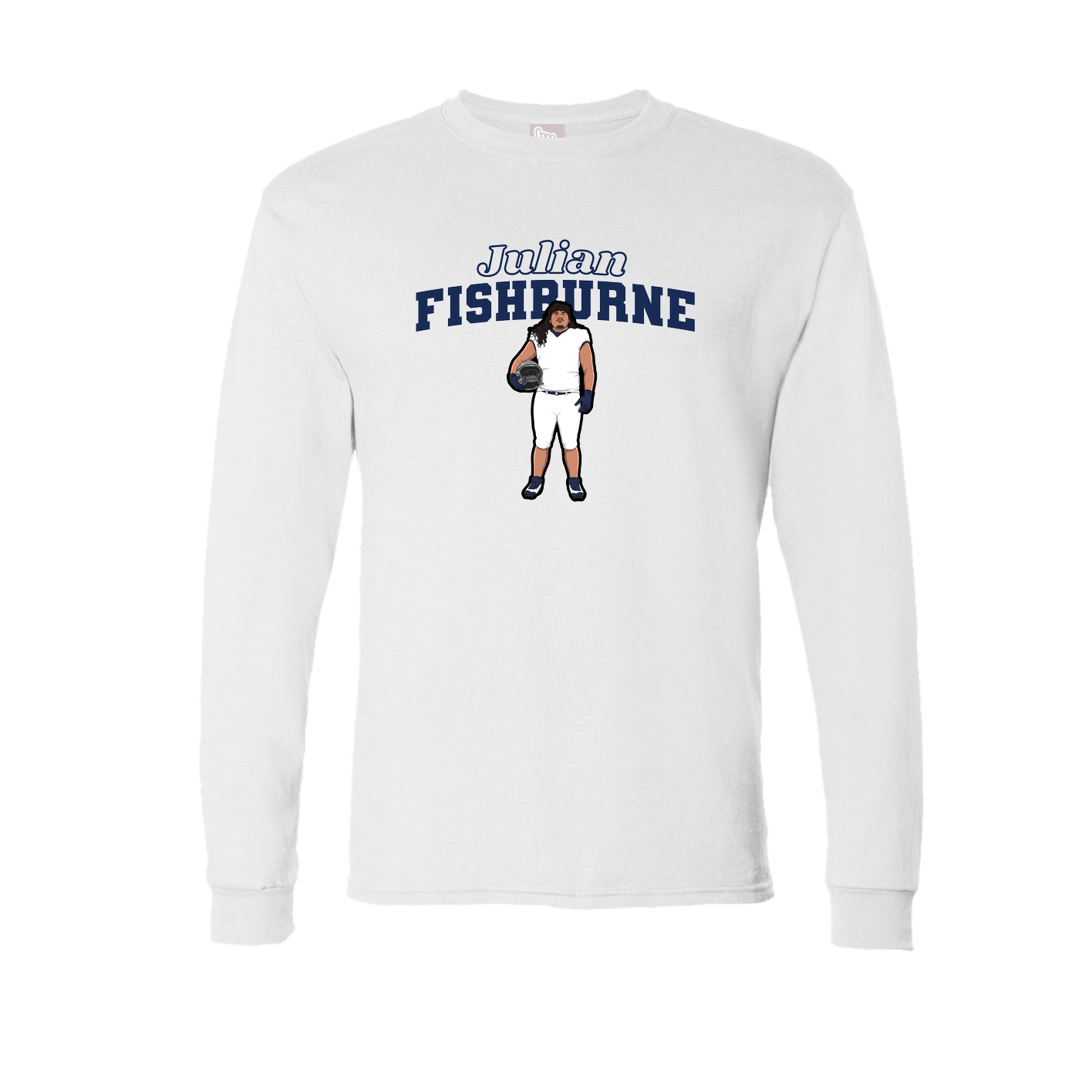 Long Sleeve Tee — Name Arch in White