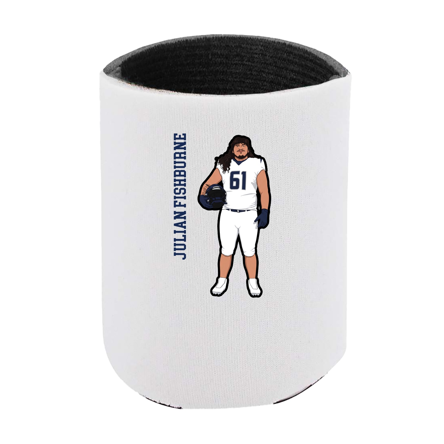 Can Holder — Name Vertical in White
