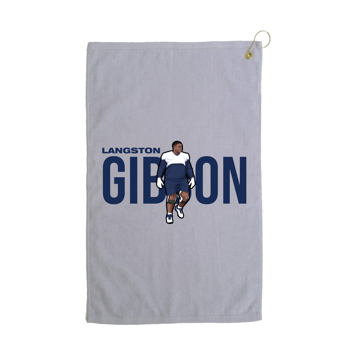 Golf Towel — Player Name in Grey
