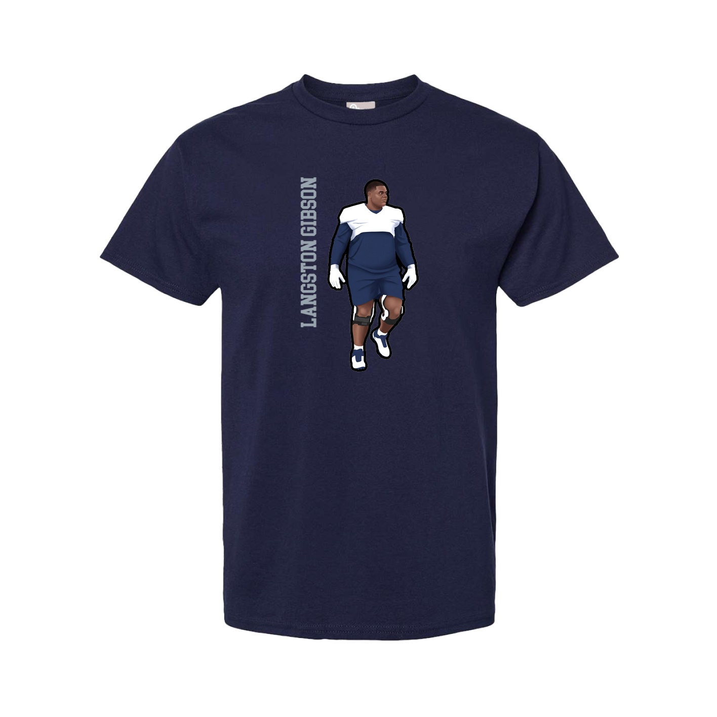 Tee — Name Vertical in Navy