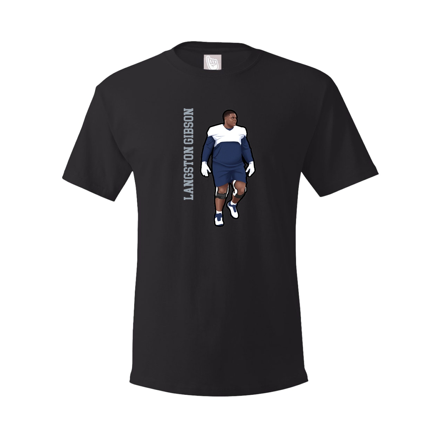 Youth Tee — Name Vertical in Black