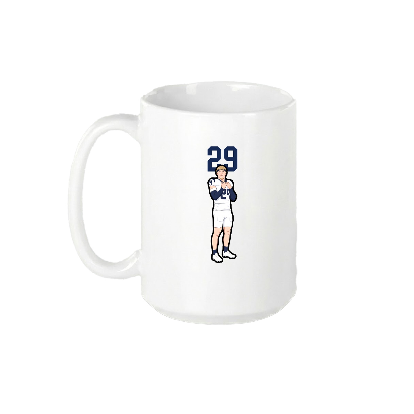 15oz Coffee Mug — Number Top in White
