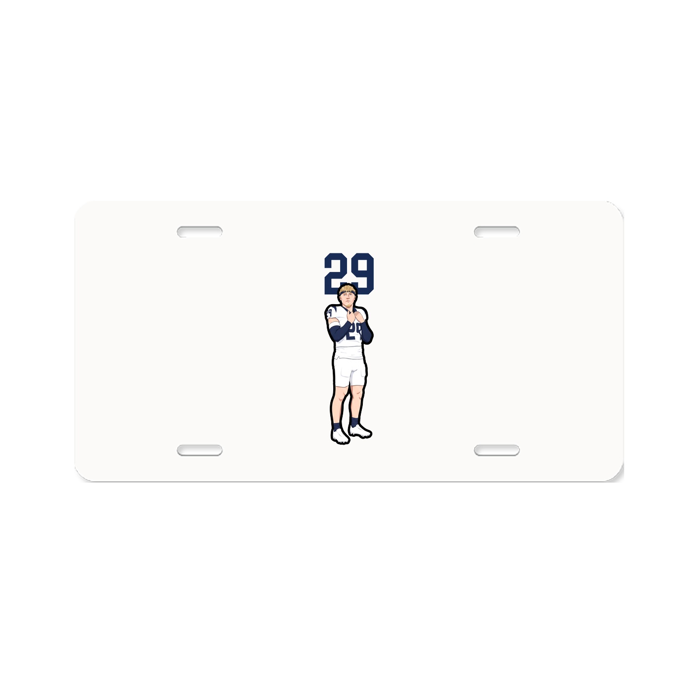 License Plate — Number Top in Classic
