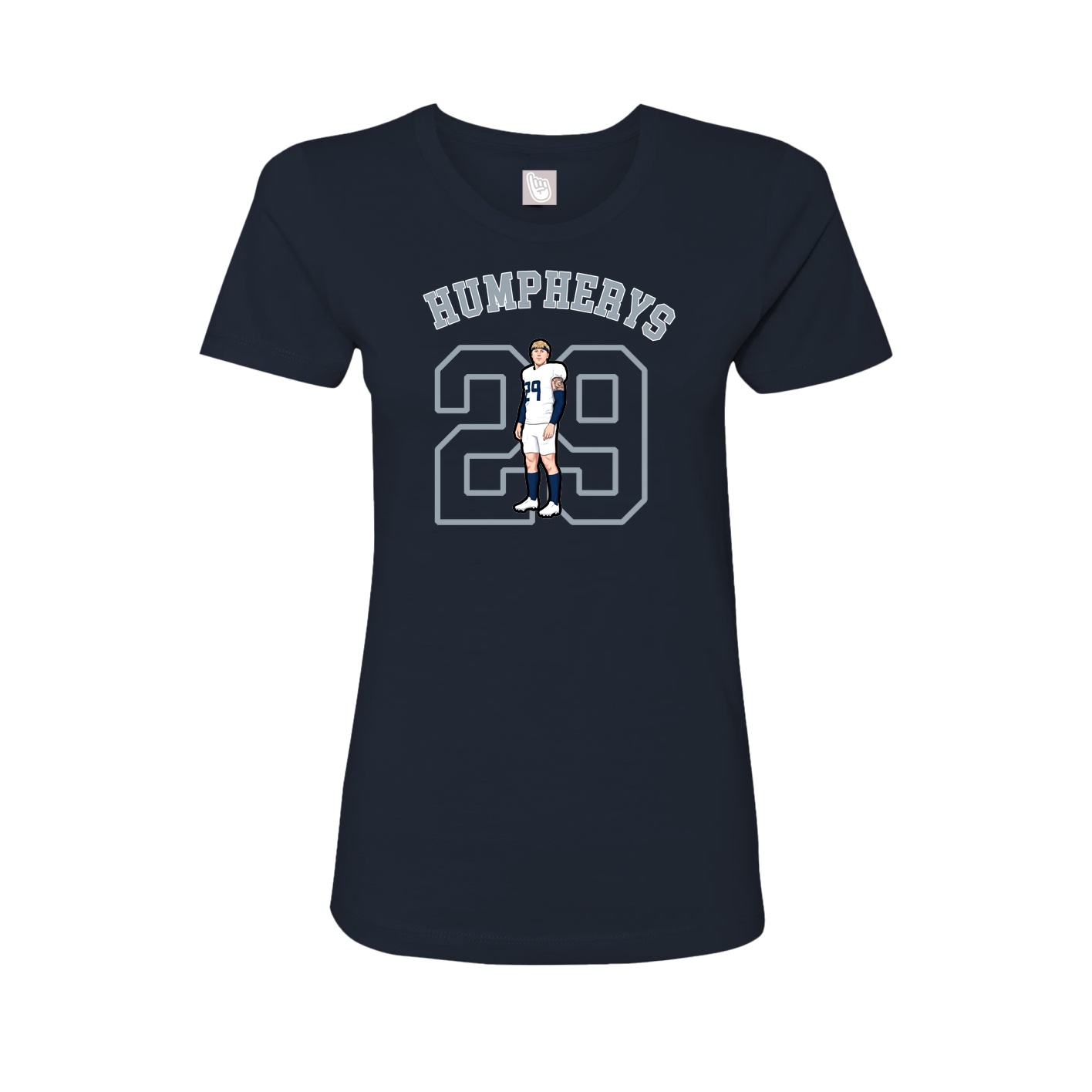 Fitted Women's Tee — Shirsey Arch in Navy