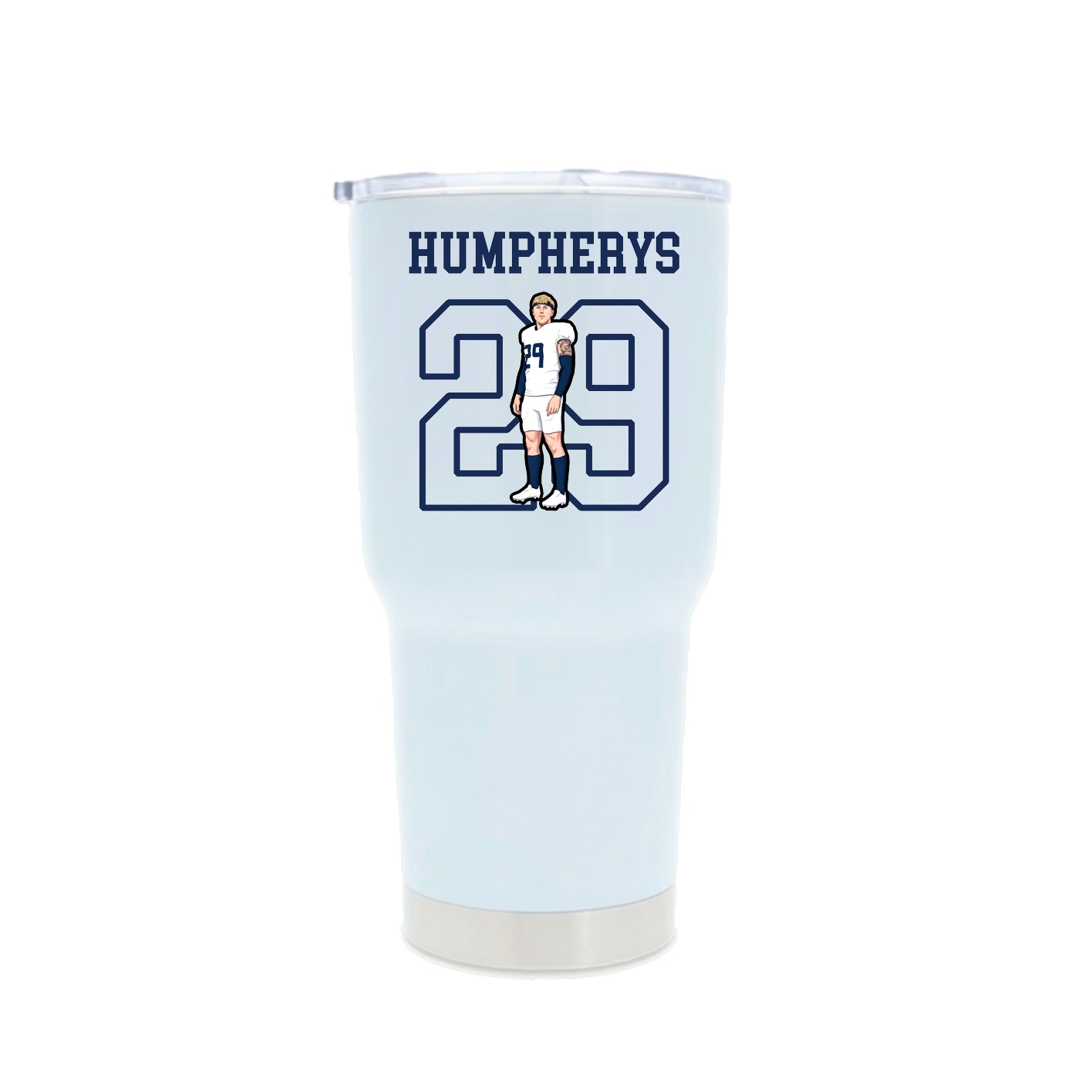 30oz Stainless Steel Tumbler — Shirsey in White