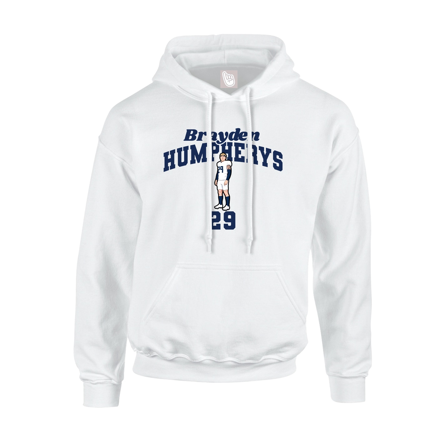 Hoodie — Signature Arch in White