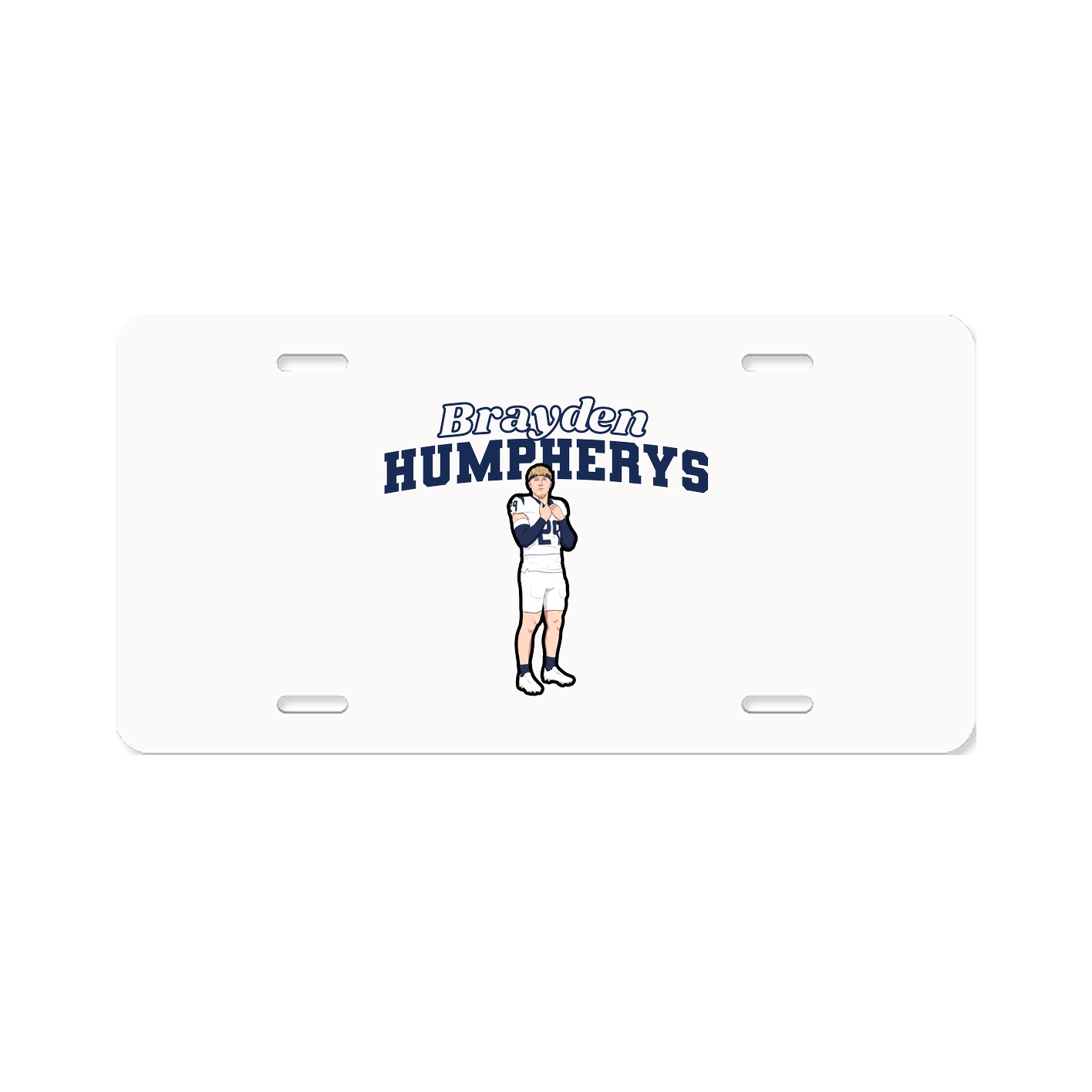 License Plate — Name Arch in Classic