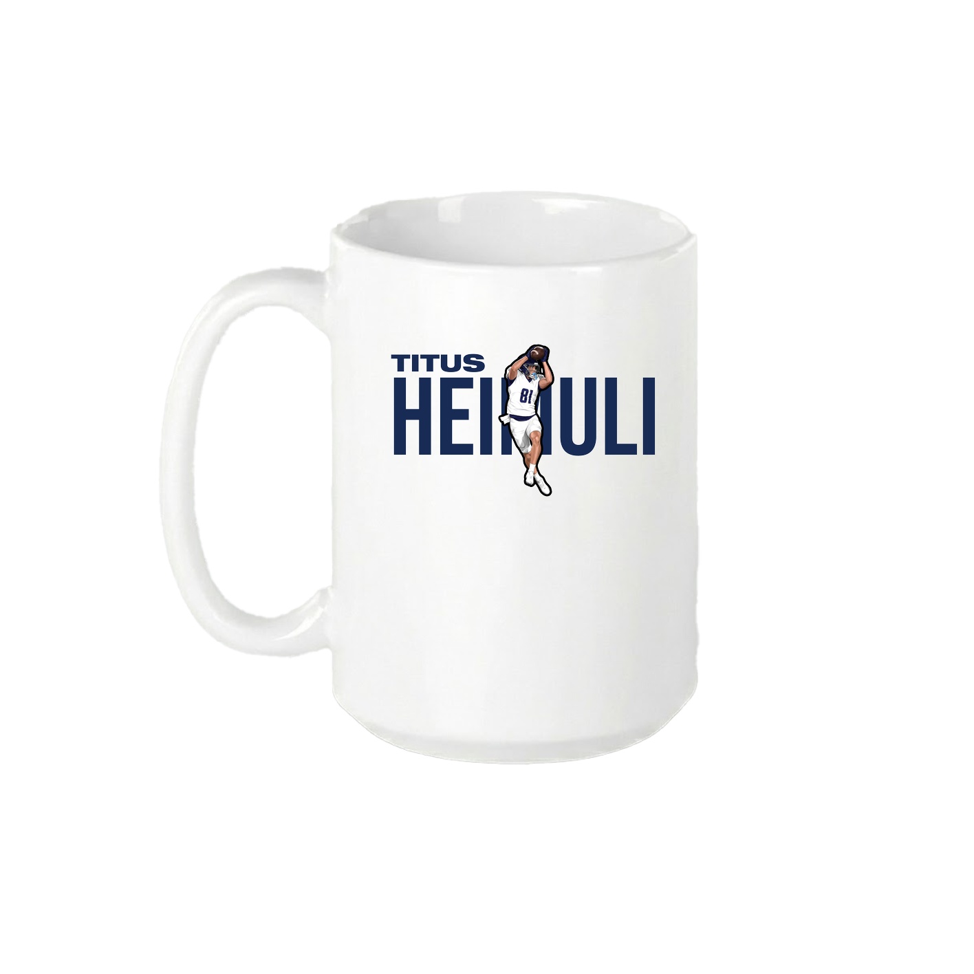 15oz Coffee Mug — Player Name in White