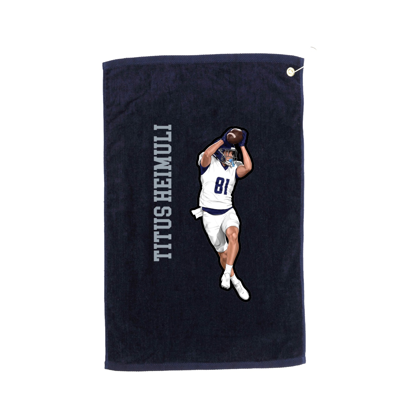 Golf Towel — Name Vertical in Navy