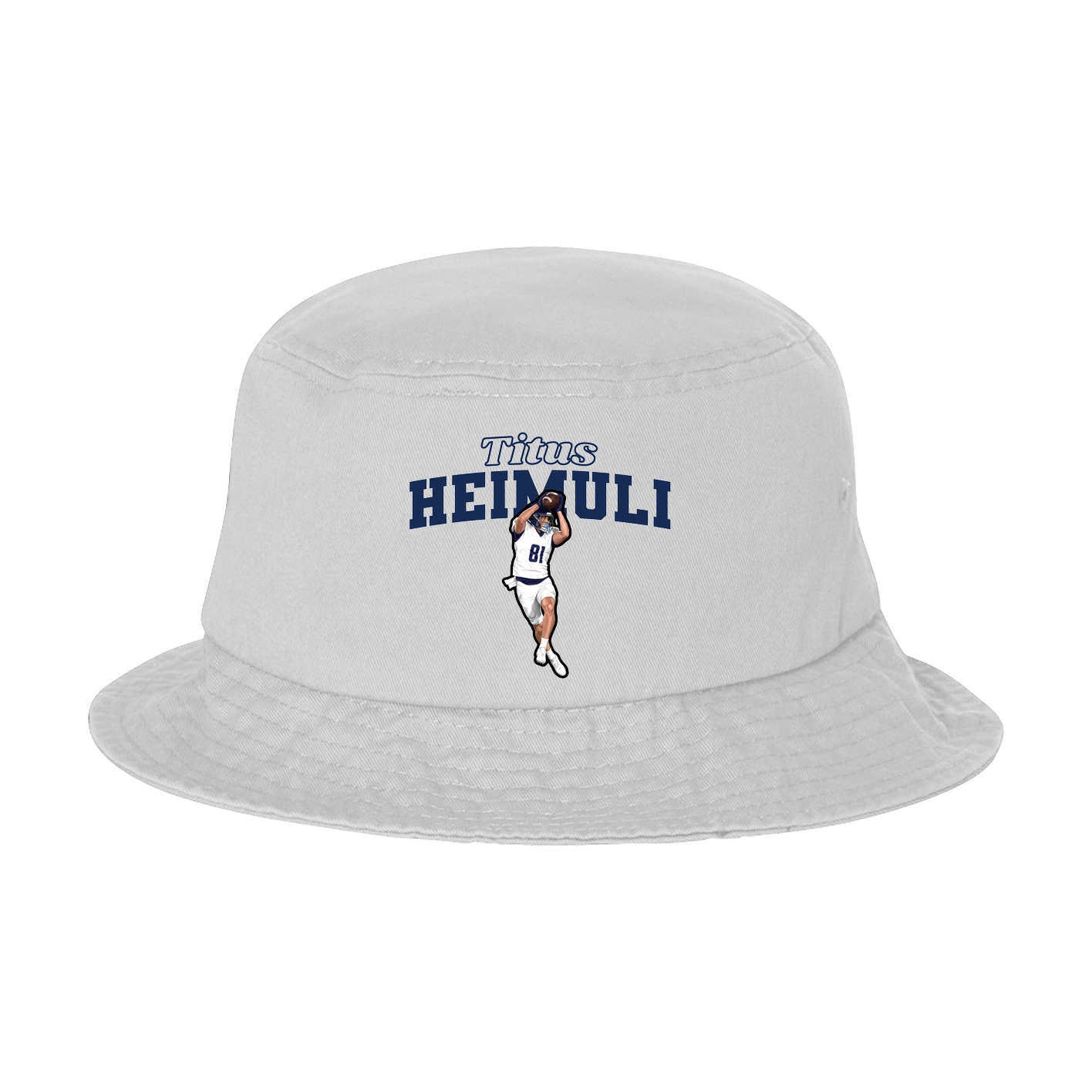 Bucket Cap — Name Arch in White