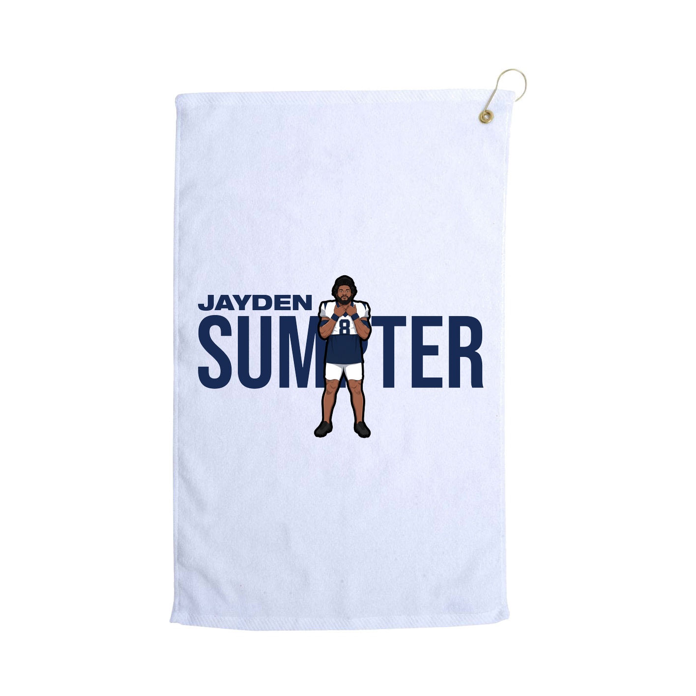 Golf Towel — Player Name in White