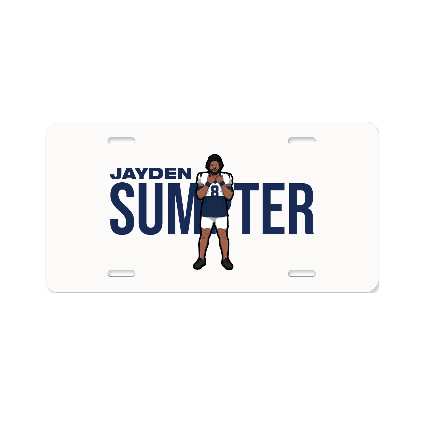 License Plate — Player Name in Classic