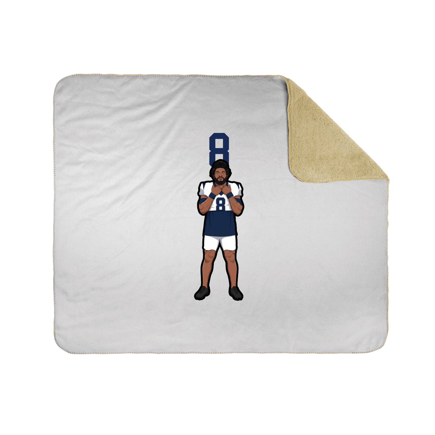 Throw Blanket — Number Top in White