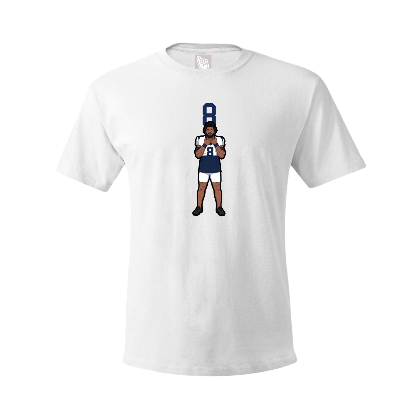 Youth Tee — Number Top in White