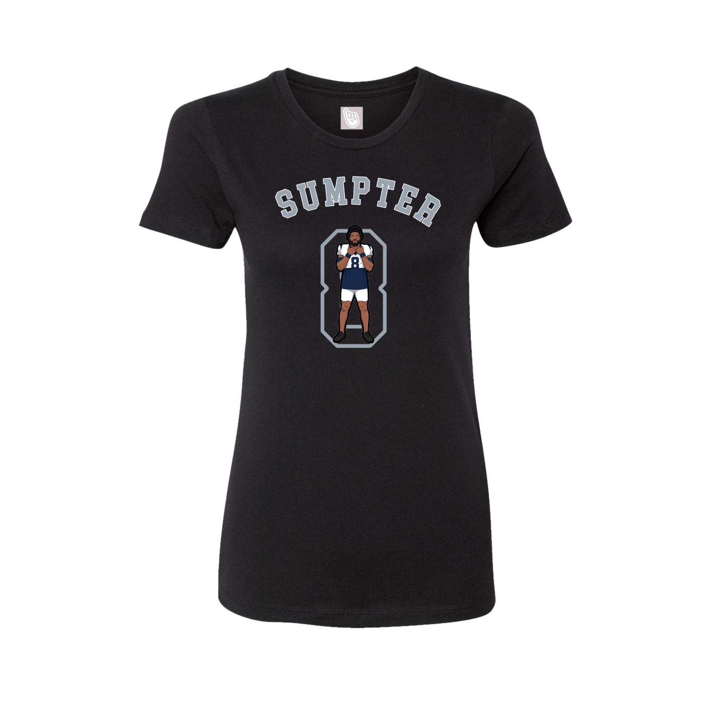 Fitted Women's Tee — Shirsey Arch in Black