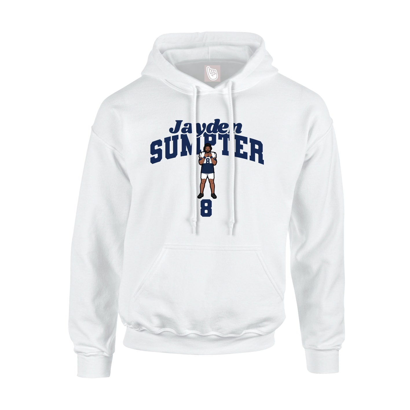 Hoodie — Signature Arch in White