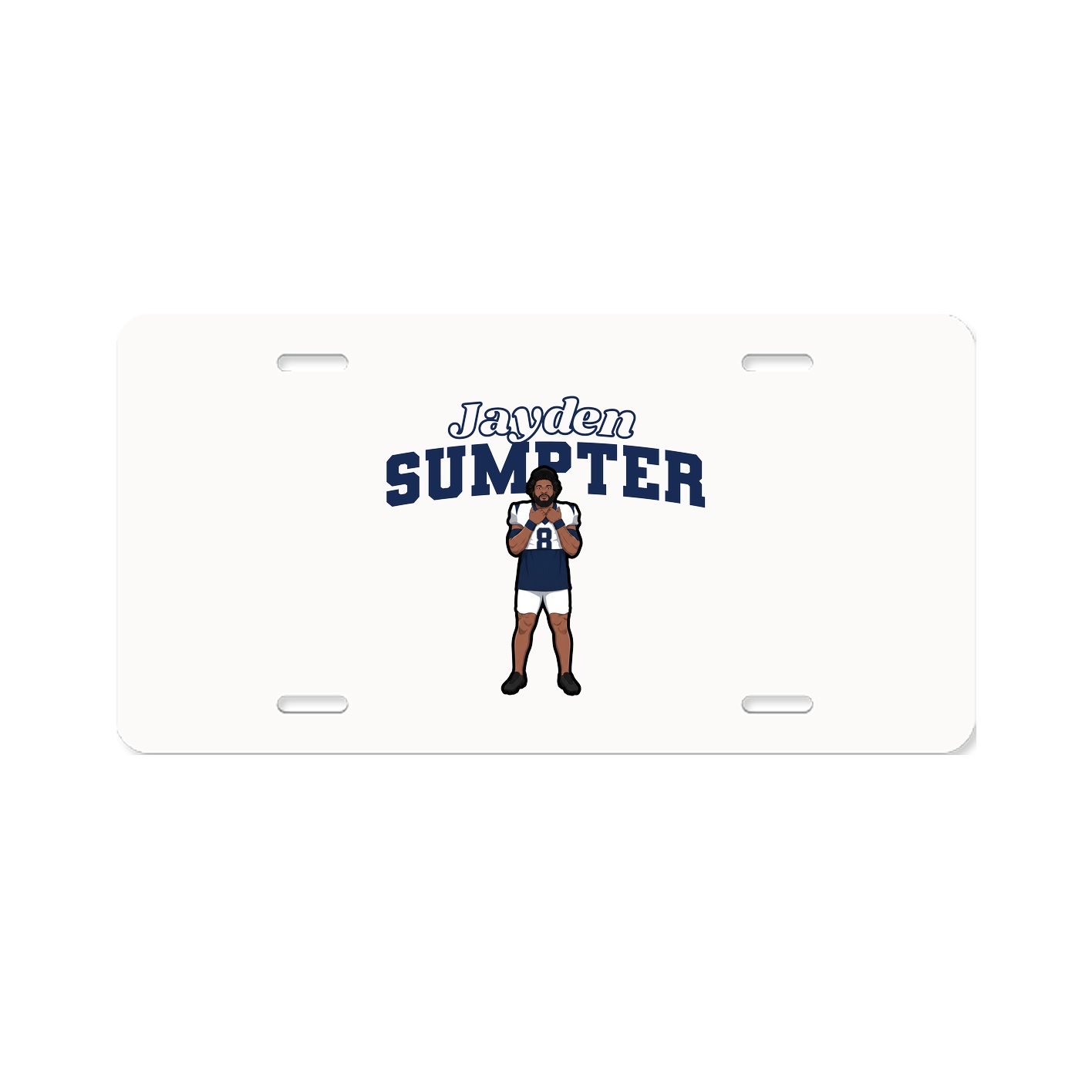 License Plate — Name Arch in Classic