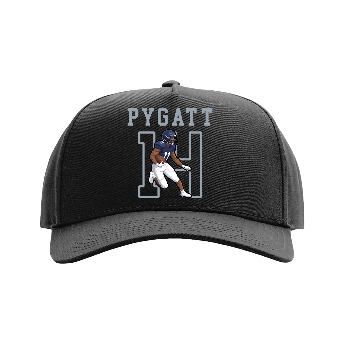 Full Fabric Five-Panel Champ Cap — Shirsey in Black