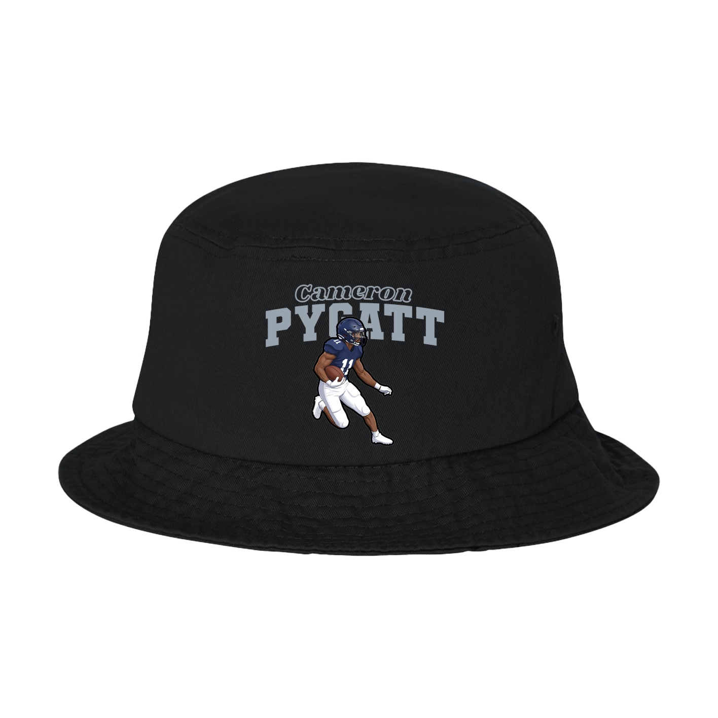 Bucket Cap — Name Arch in Black