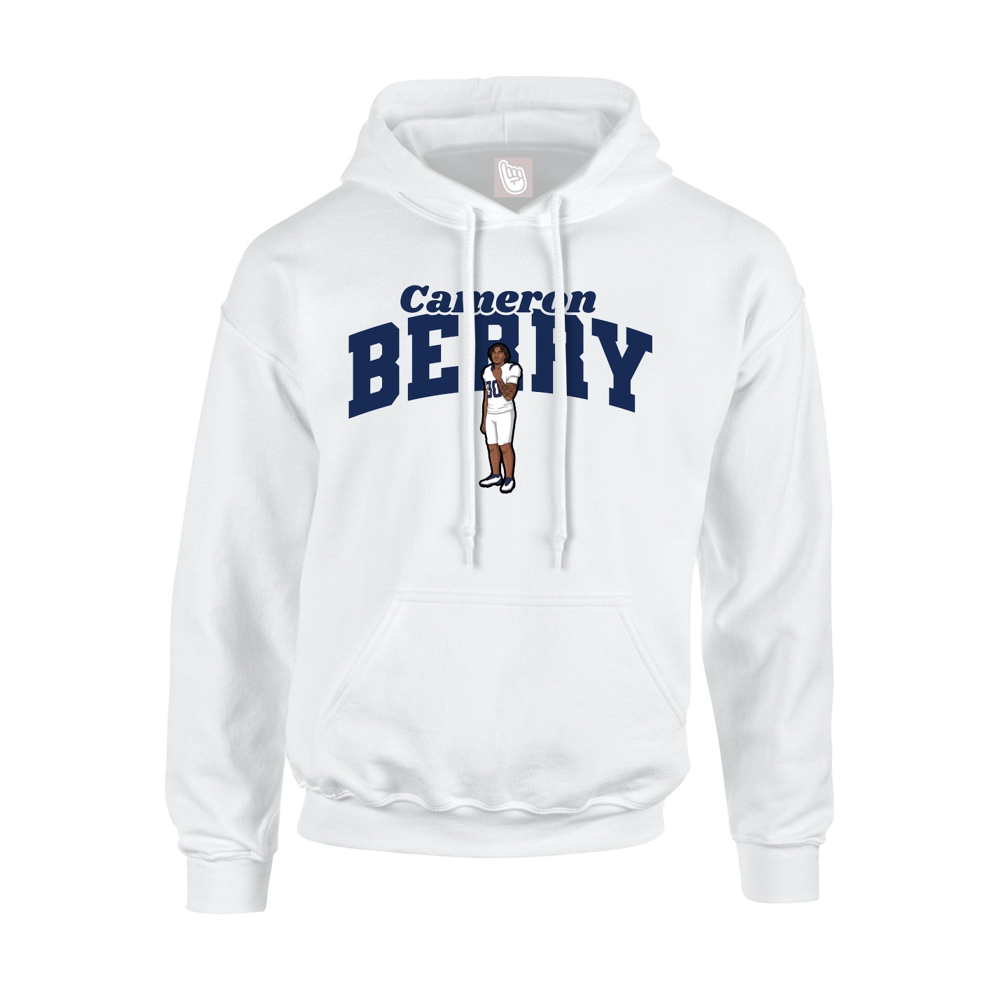 Hoodie — Signature Arch in White