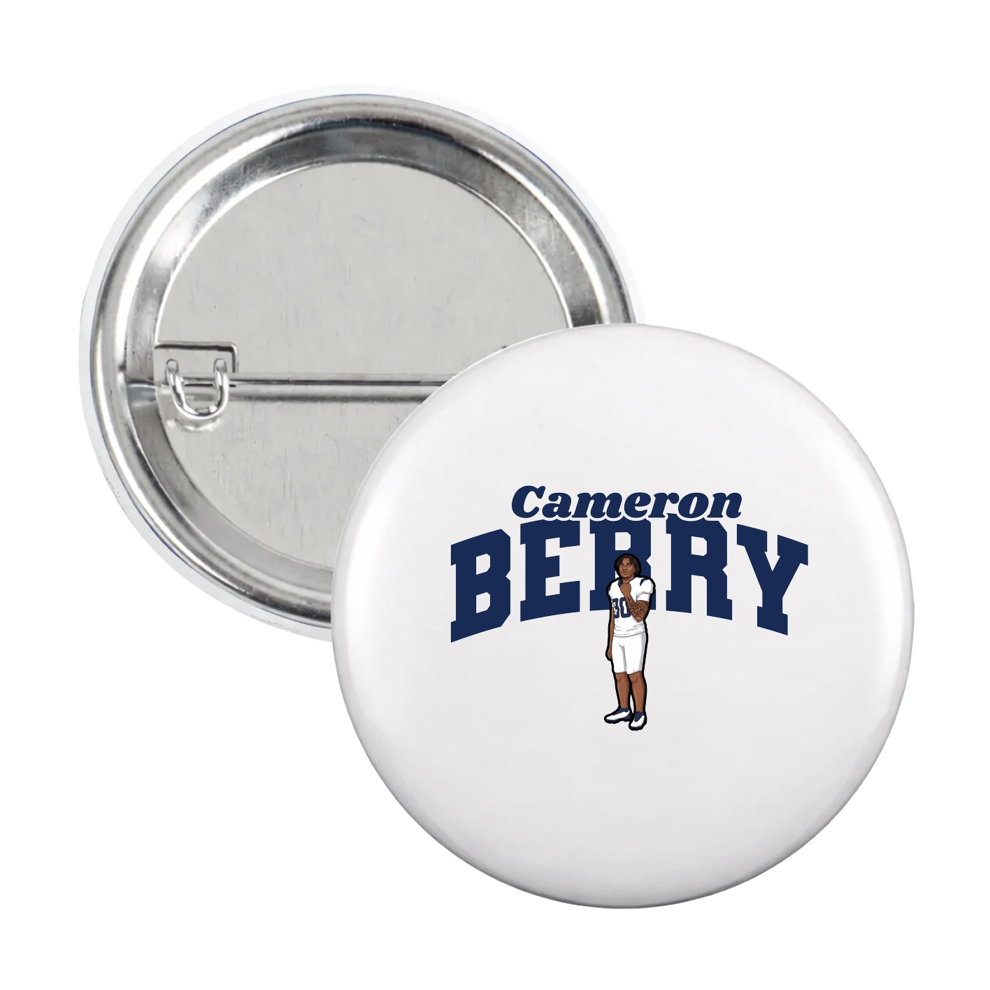 Game Day Button — Signature Arch in White