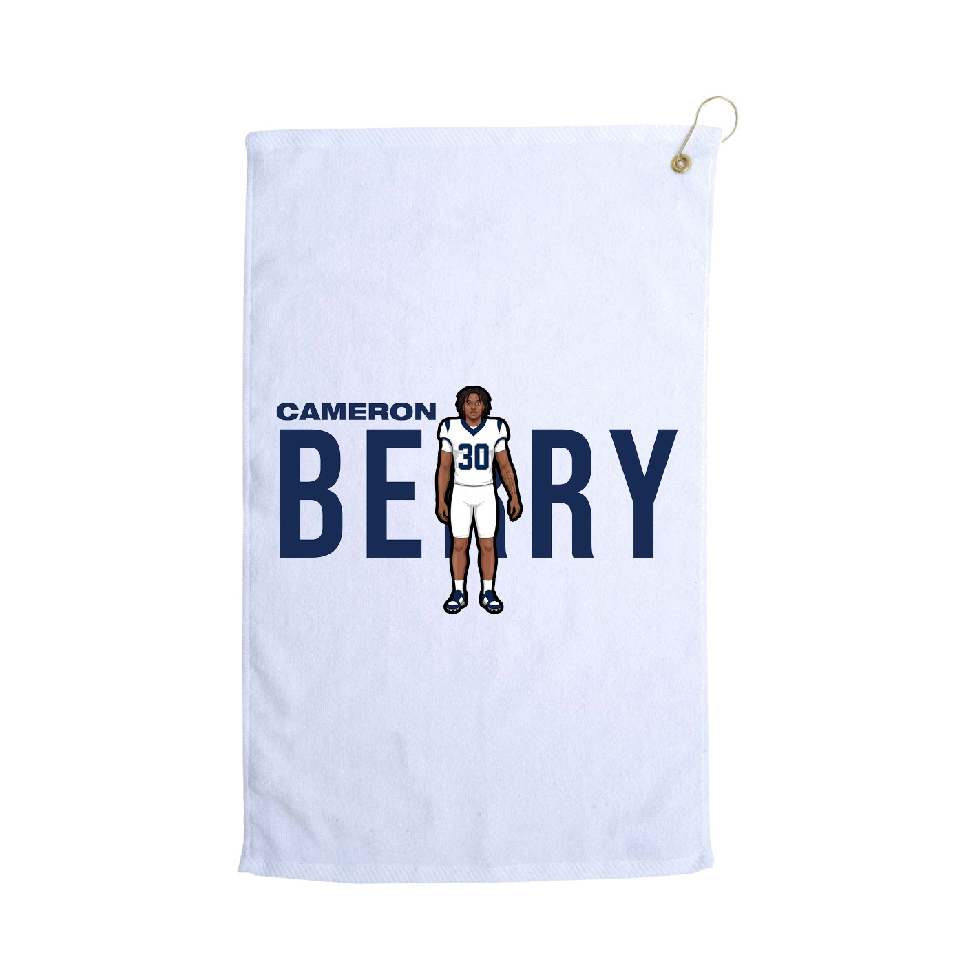 Golf Towel — Player Name in White