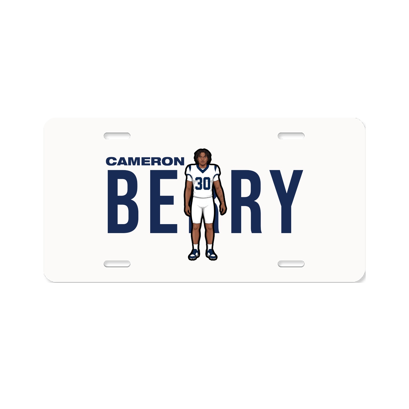 License Plate — Player Name in Classic