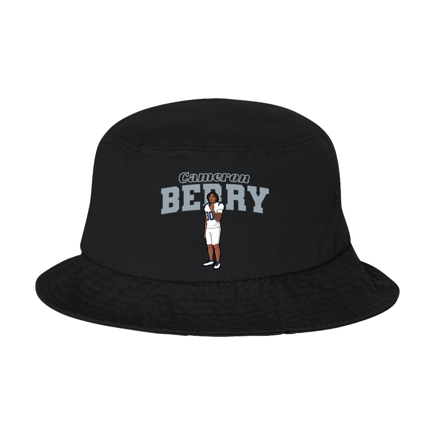Bucket Cap — Name Arch in Black