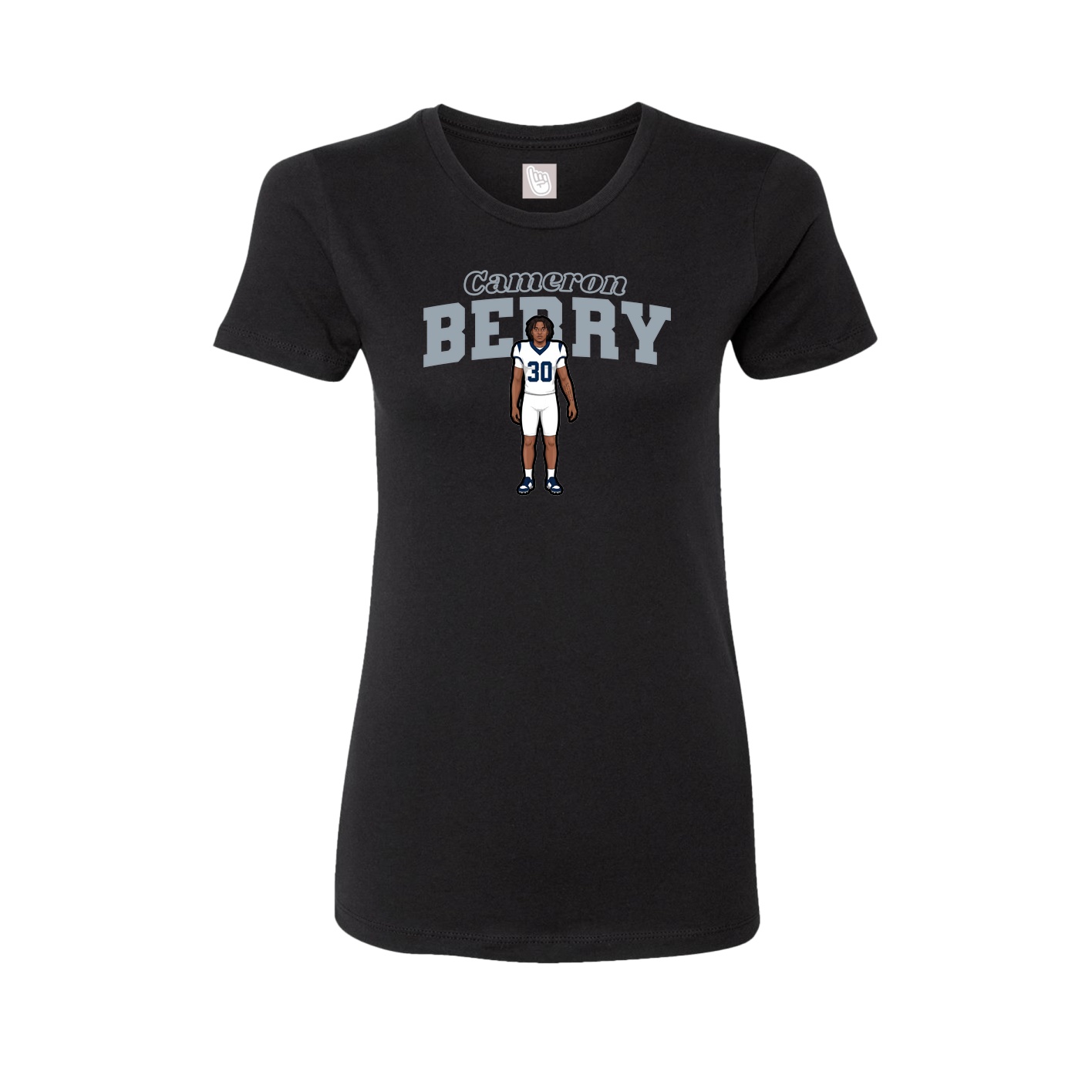 Fitted Women's Tee — Name Arch in Black
