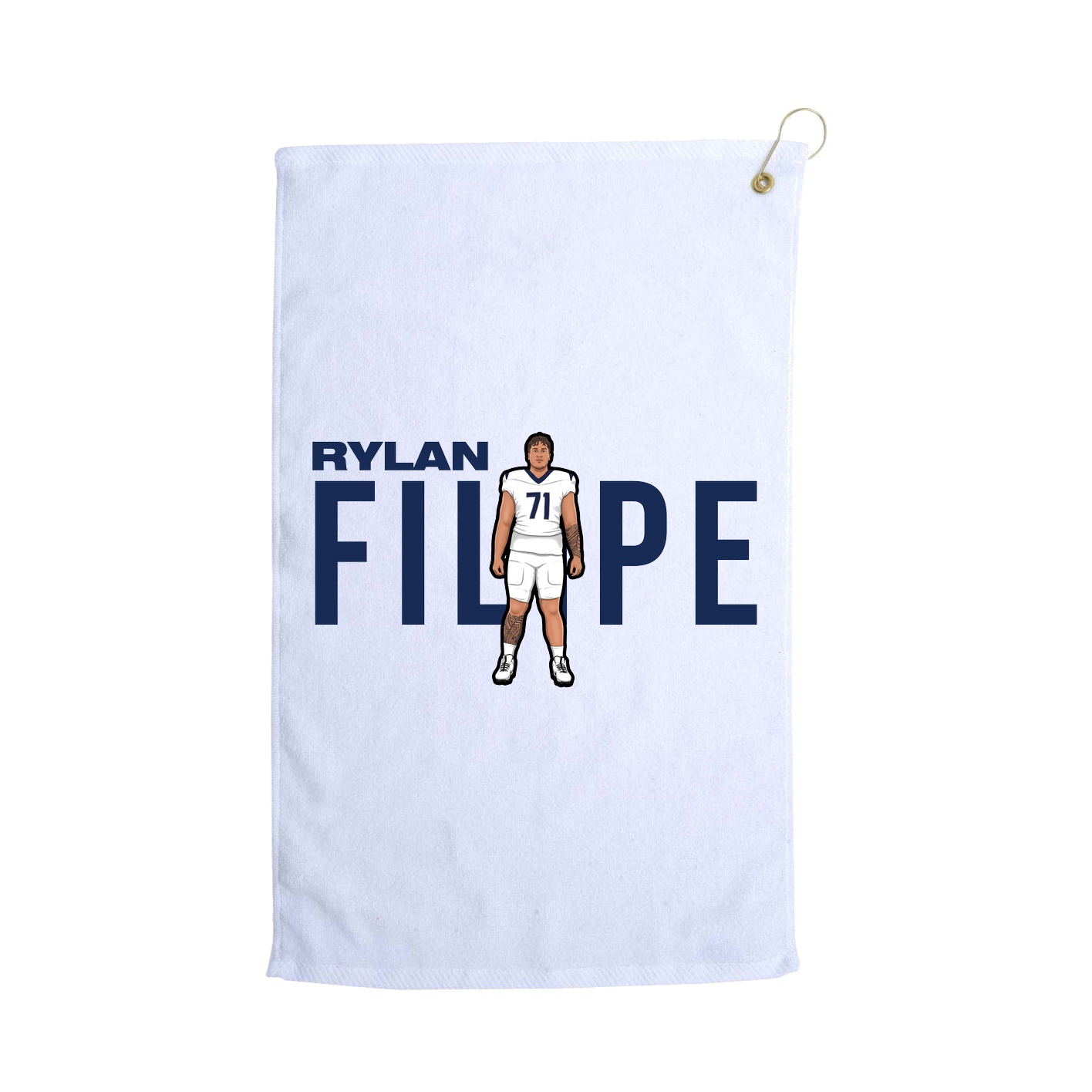 Golf Towel — Player Name in White
