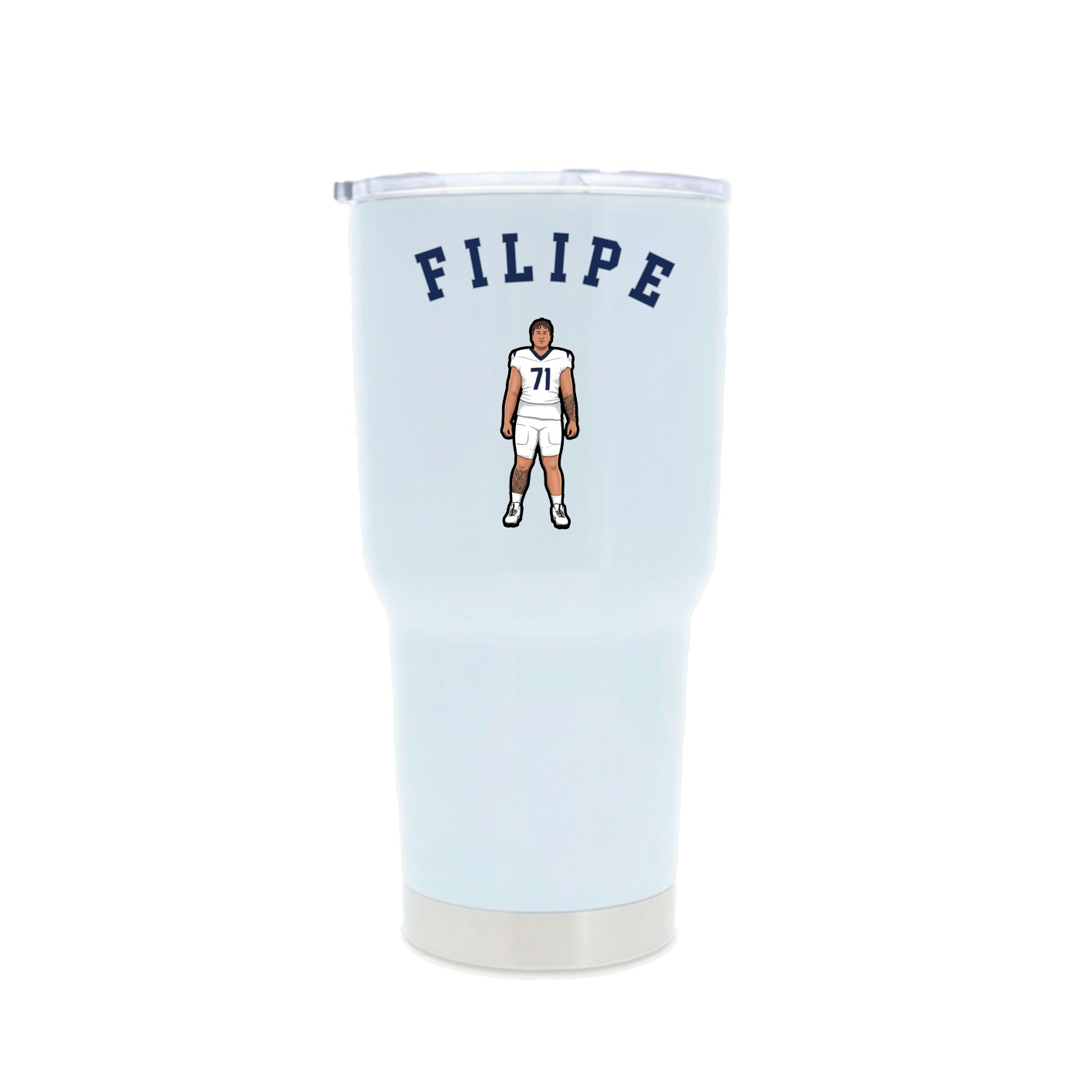 30oz Stainless Steel Tumbler — Shirsey Arch in White
