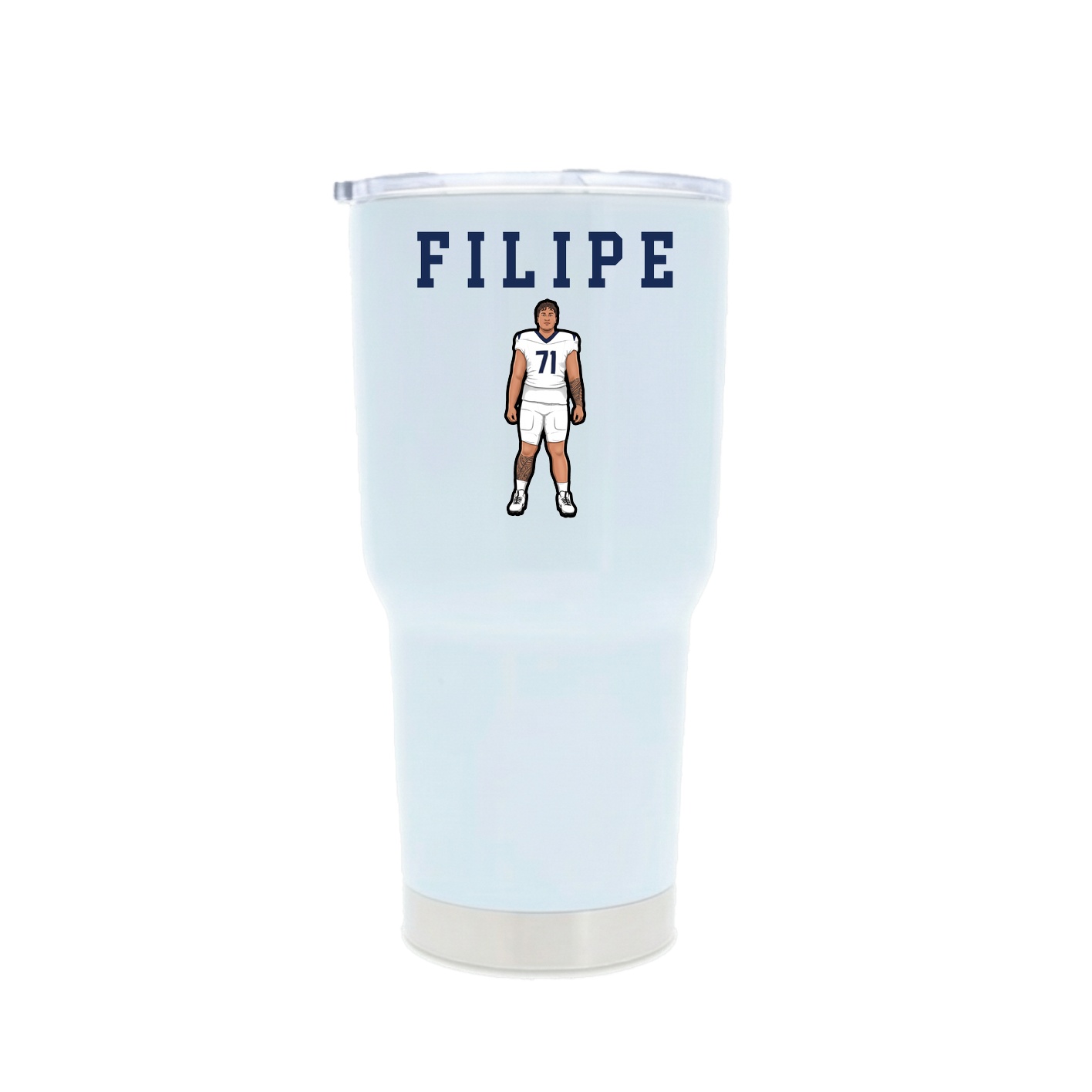 30oz Stainless Steel Tumbler — Shirsey in White