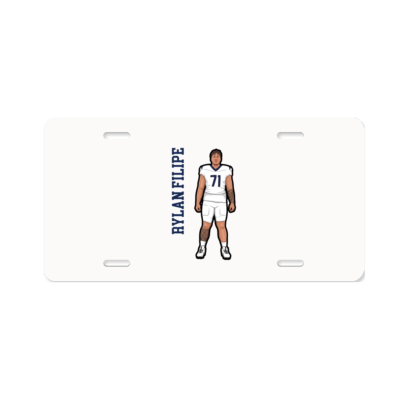 License Plate — Name Vertical in Classic