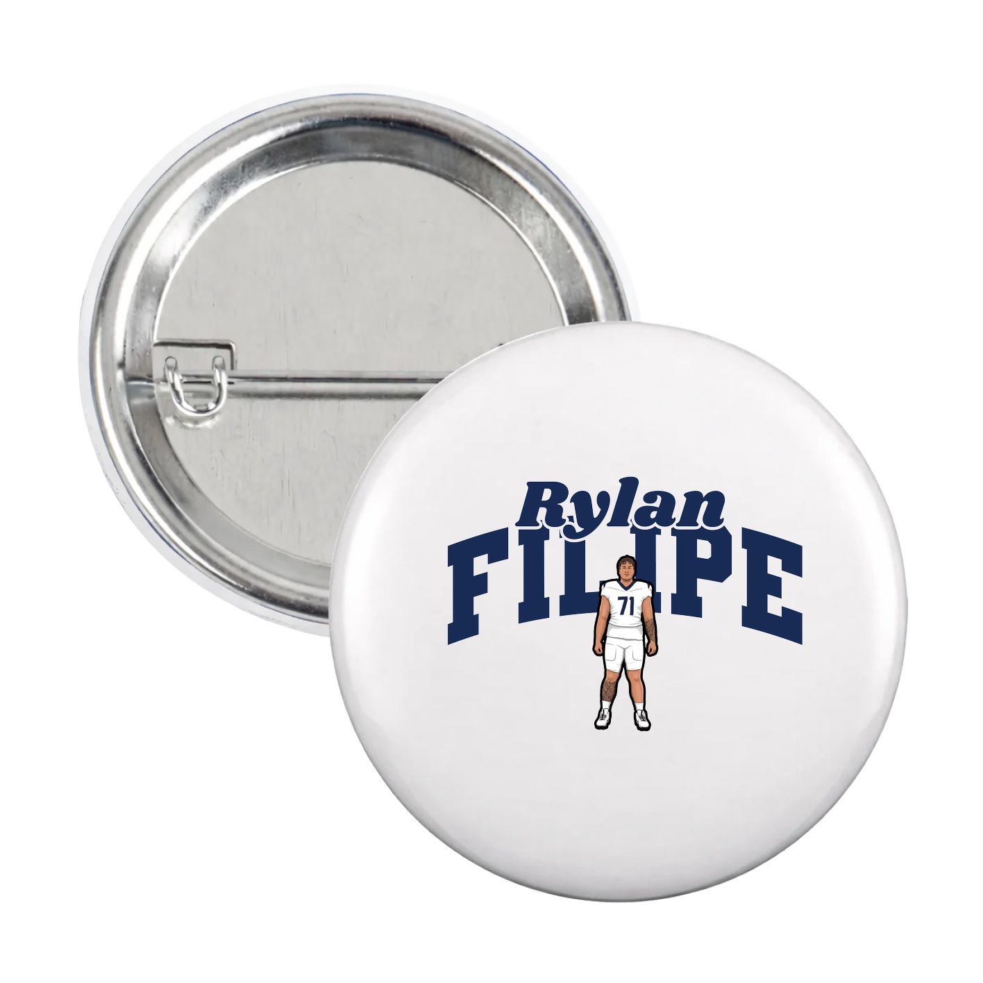 Game Day Button — Signature Arch in White