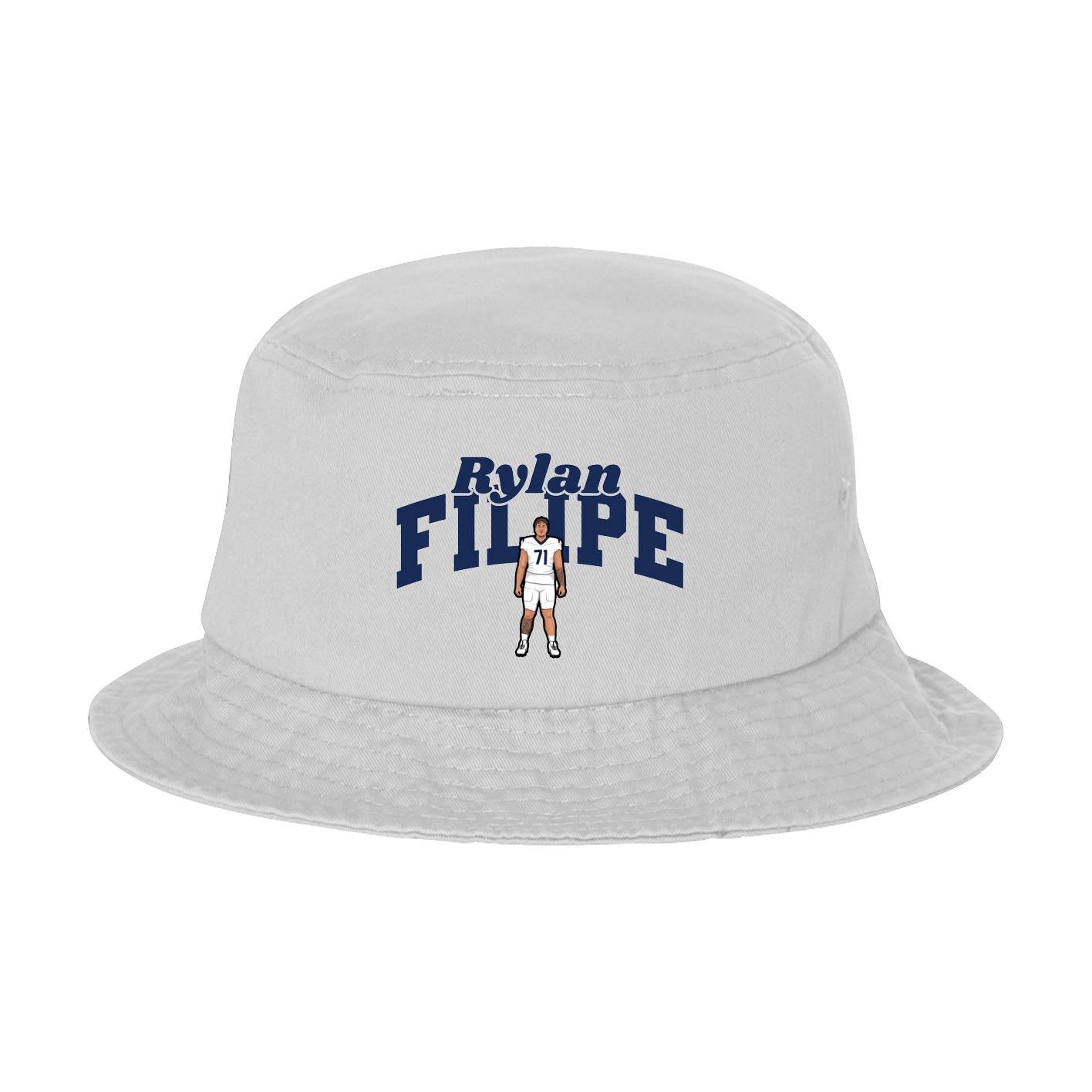 Bucket Cap — Signature Arch in White