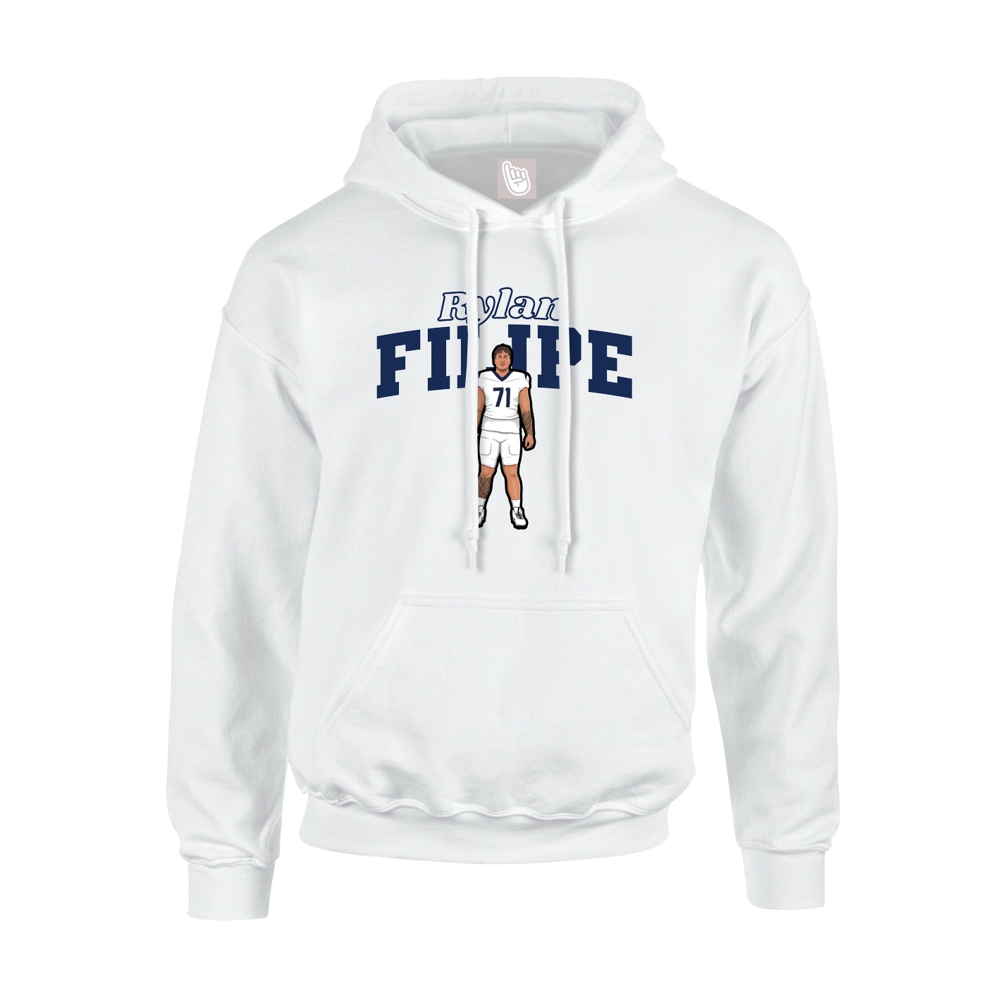 Hoodie — Name Arch in White