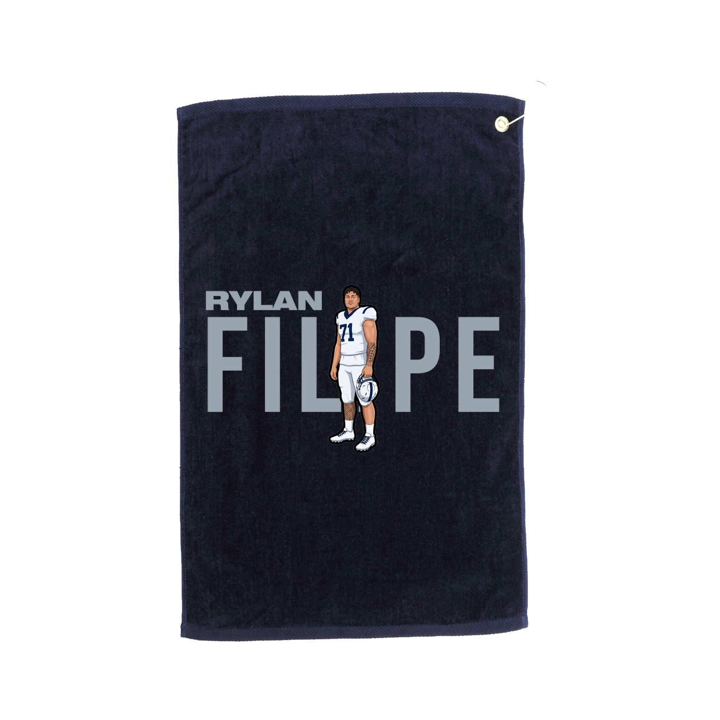 Golf Towel — Player Name in Navy