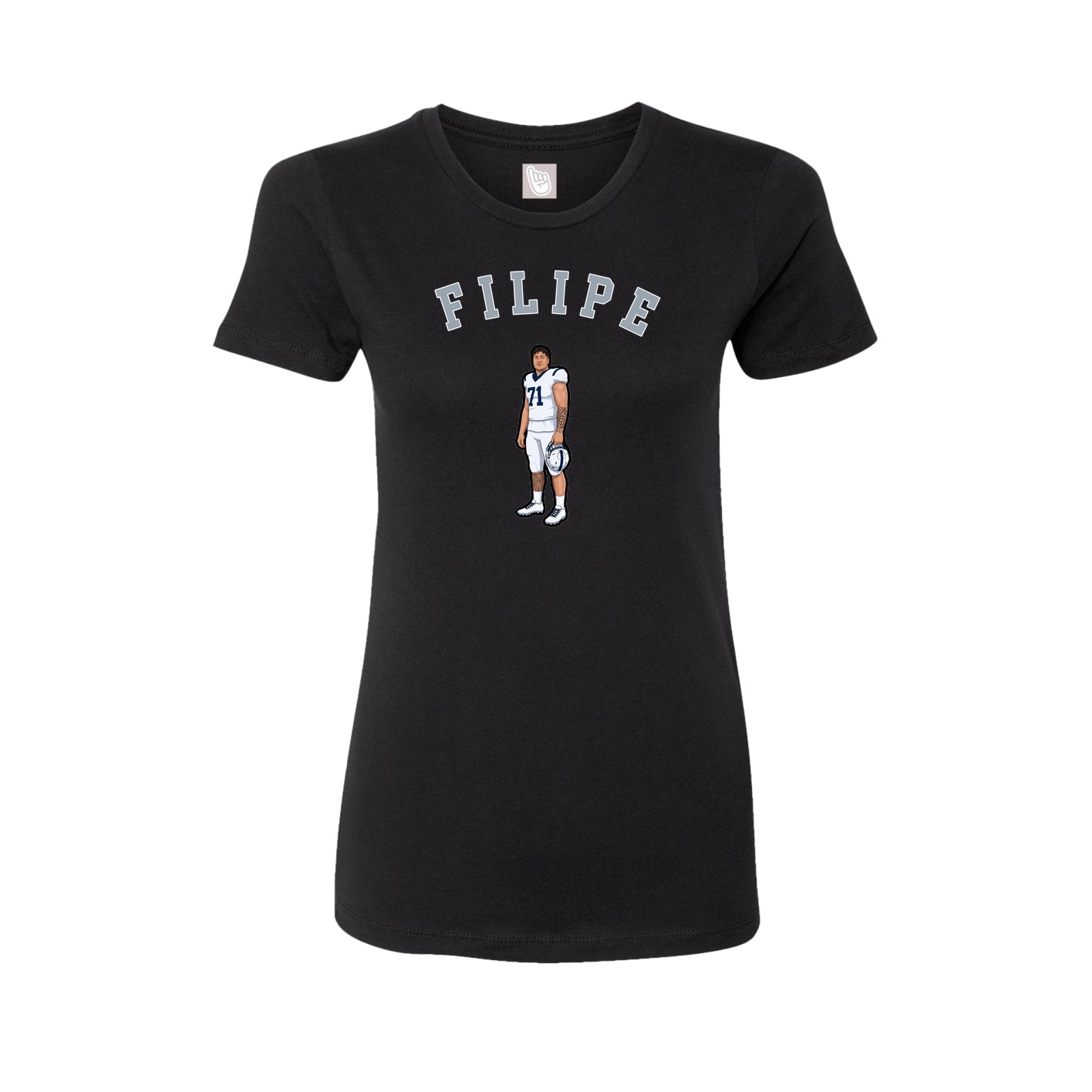 Fitted Women's Tee — Shirsey Arch in Black