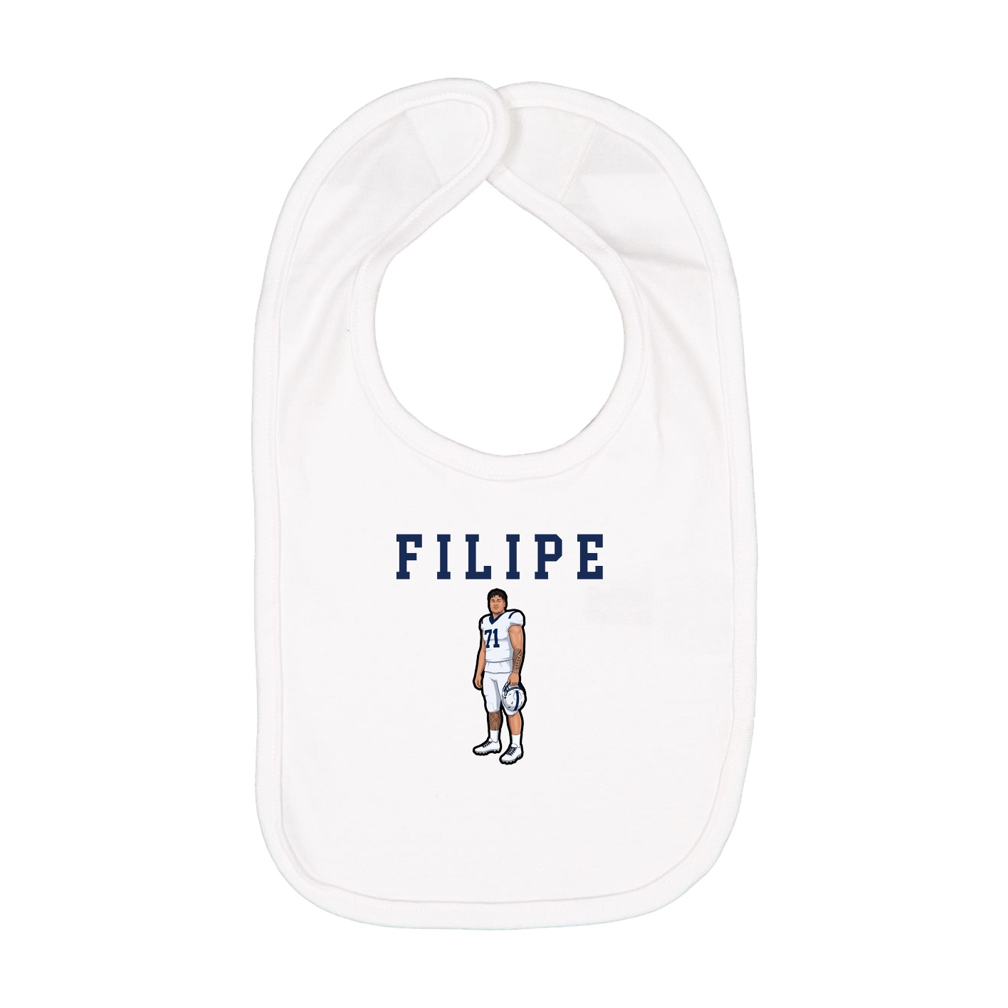 Infant Bib — Shirsey in White