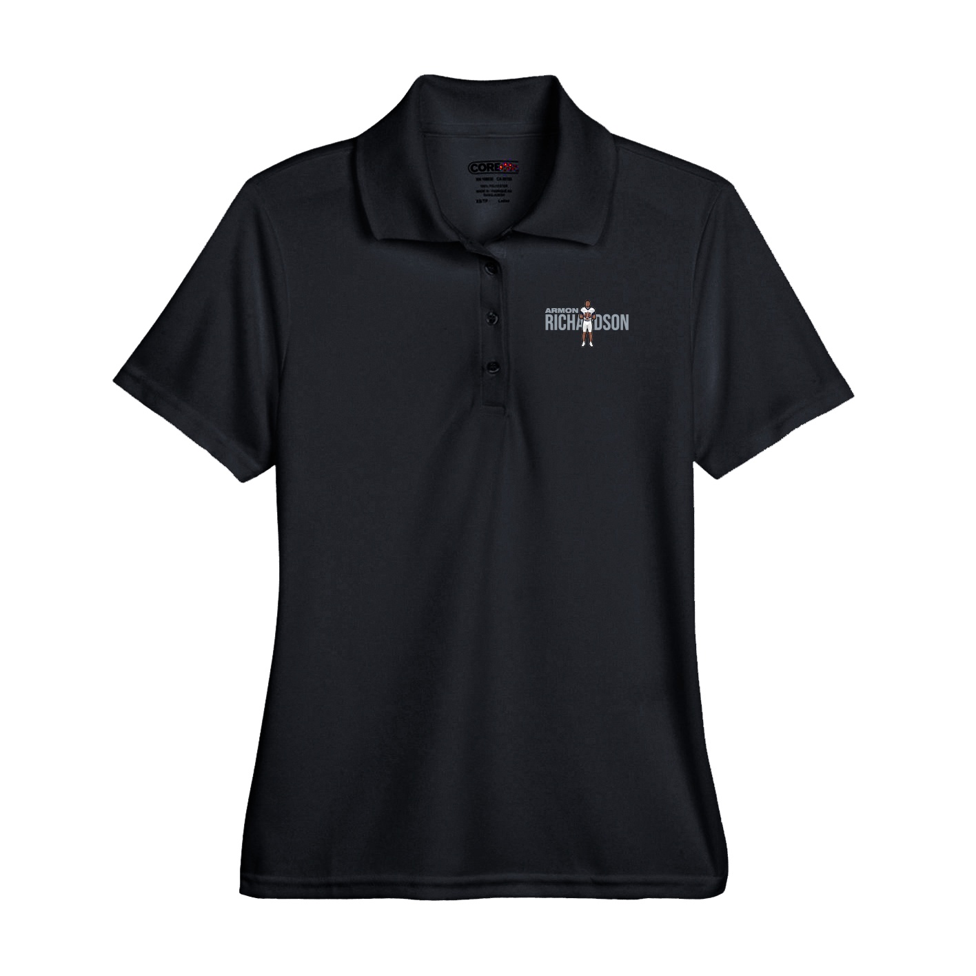 Performance Polo — Player Name in Black