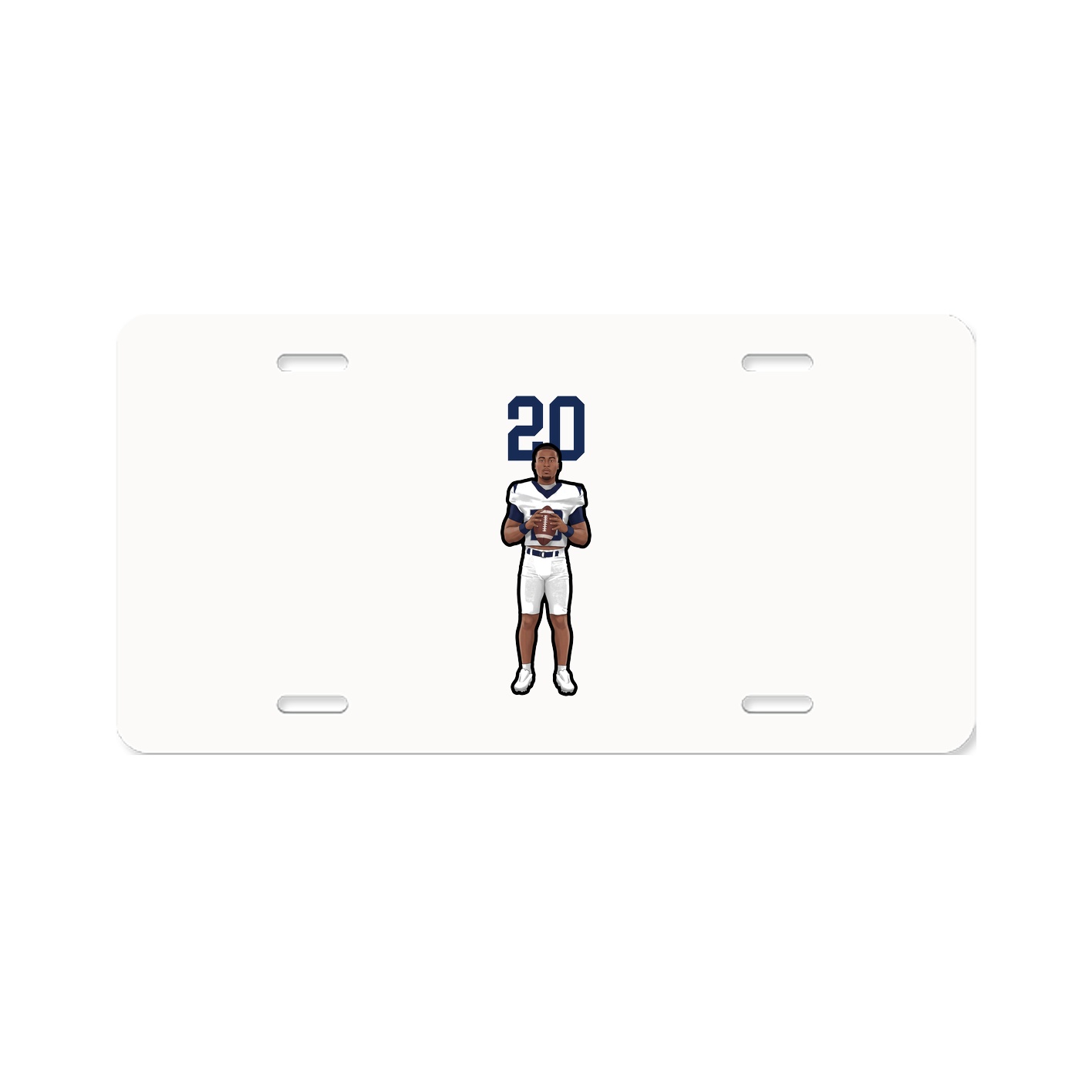 License Plate — Number Top in Classic