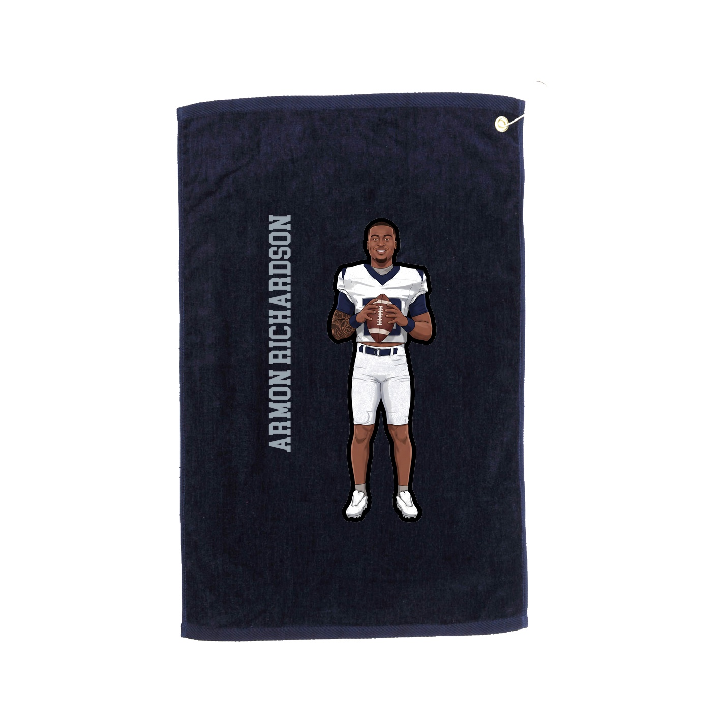 Golf Towel — Name Vertical in Navy