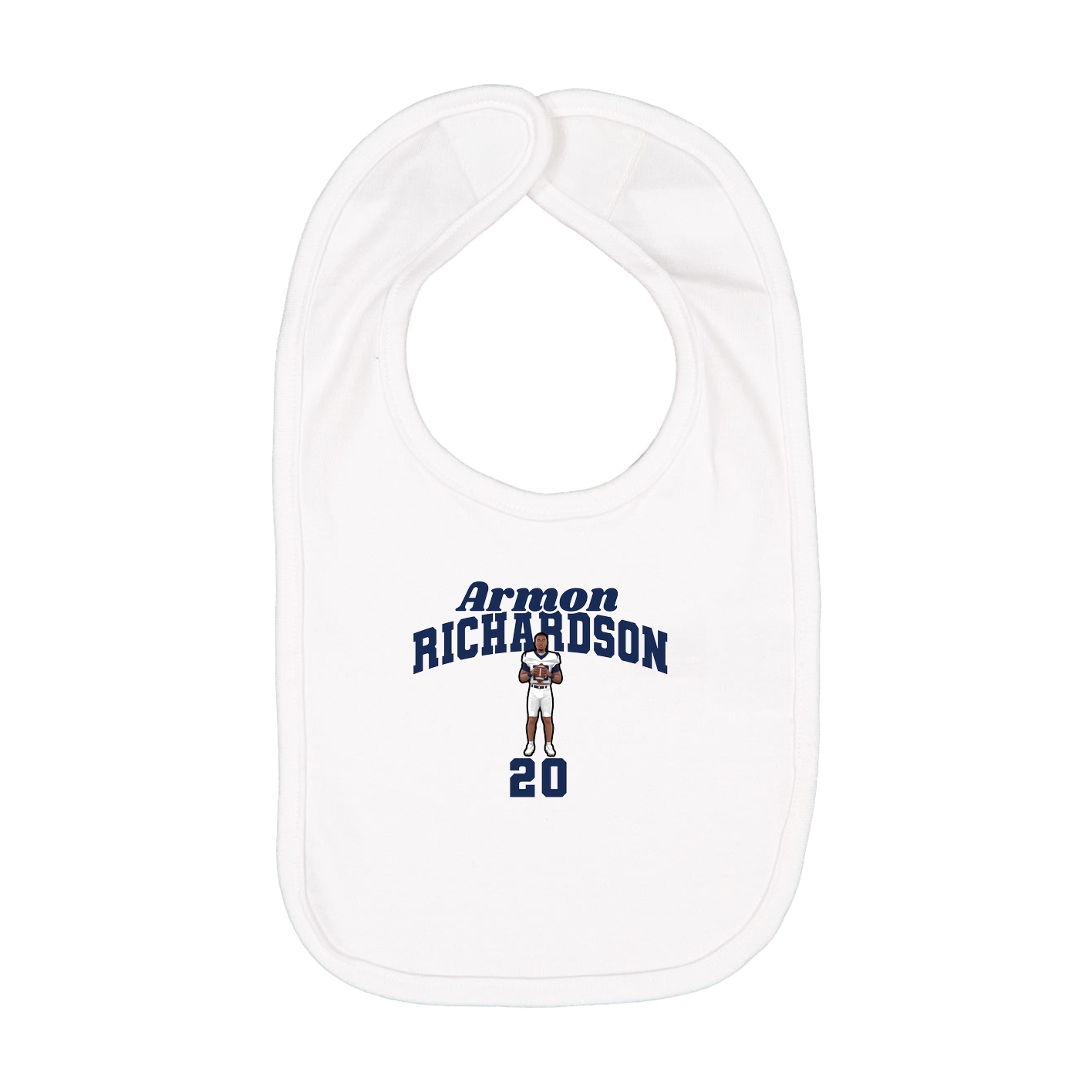 Infant Bib — Signature Arch in White