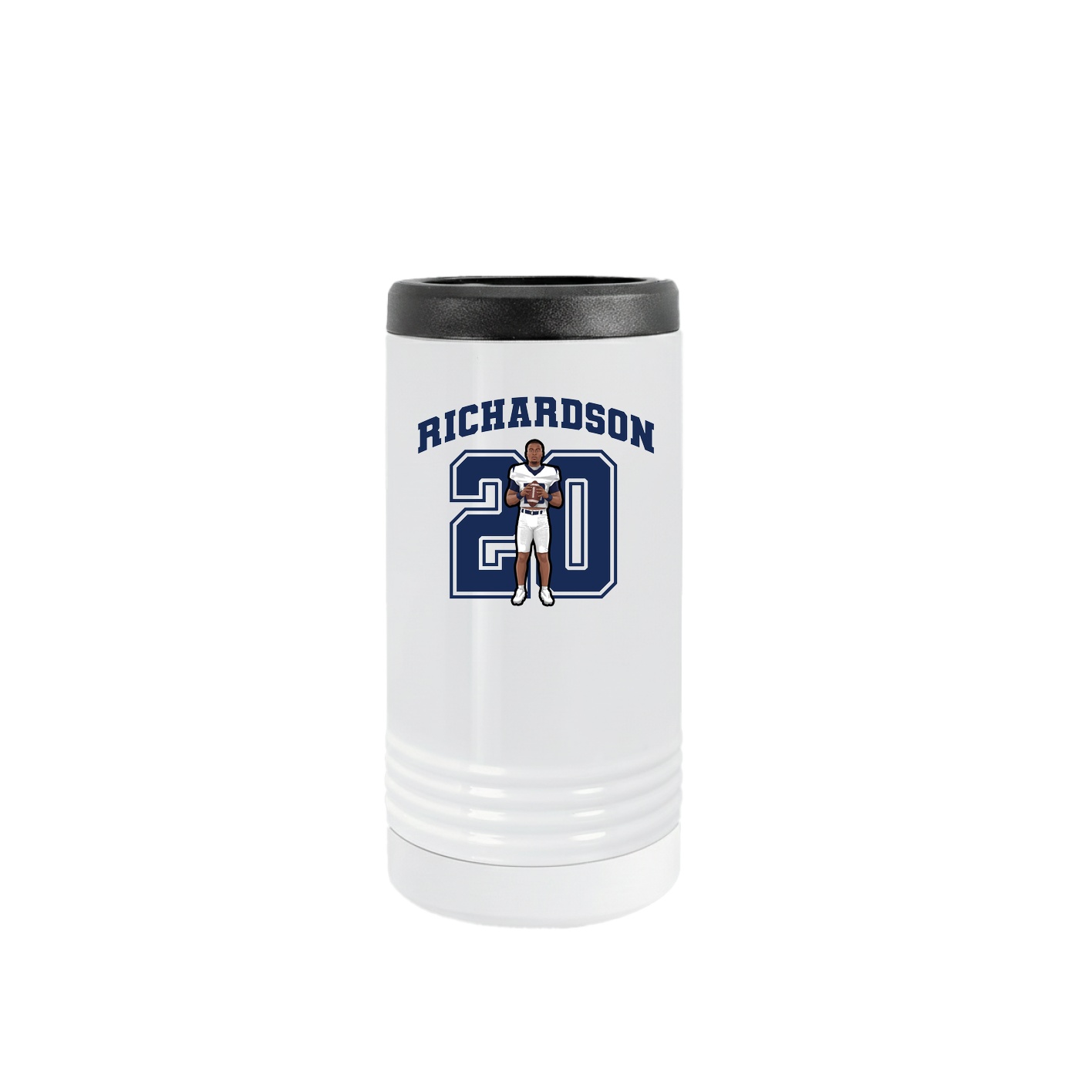 Slim Beverage Holder — Number in White