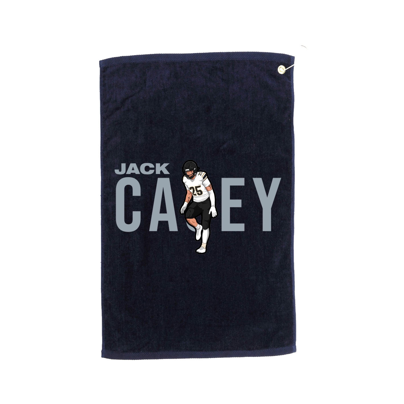Golf Towel — Player Name in Navy