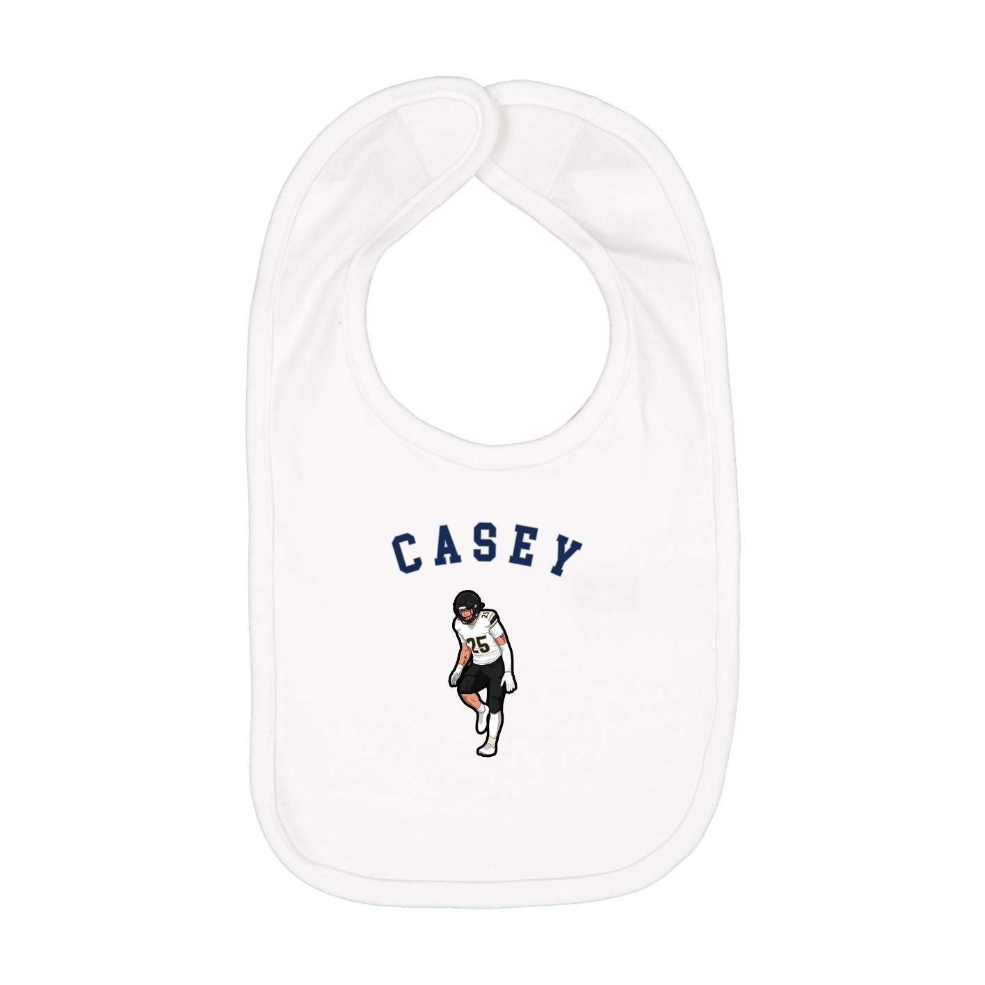 Infant Bib — Shirsey Arch in White