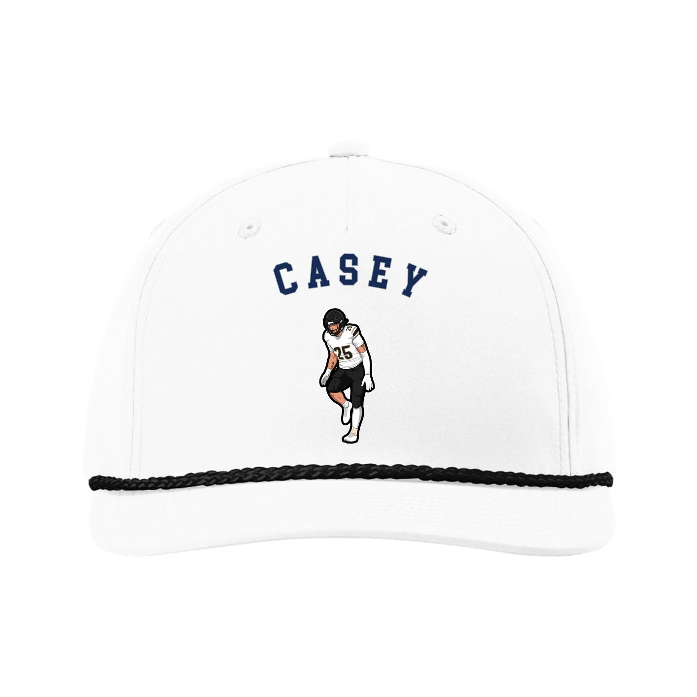 Five-Panel Classic Rope Cap — Shirsey Arch in White