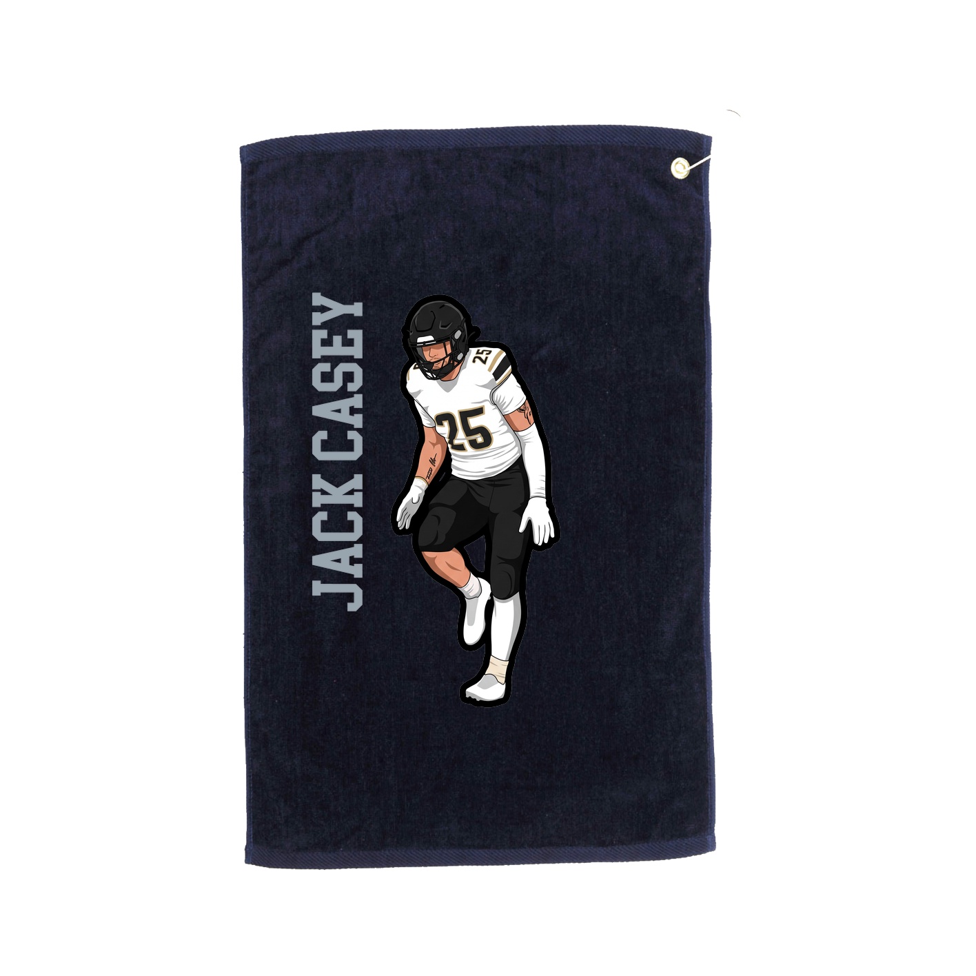 Golf Towel — Name Vertical in Navy