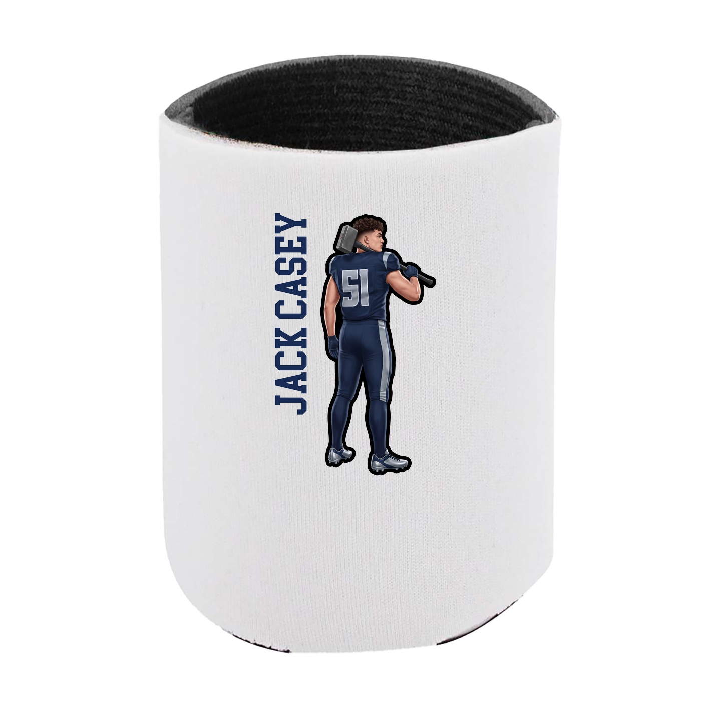 Can Holder — Name Vertical in White